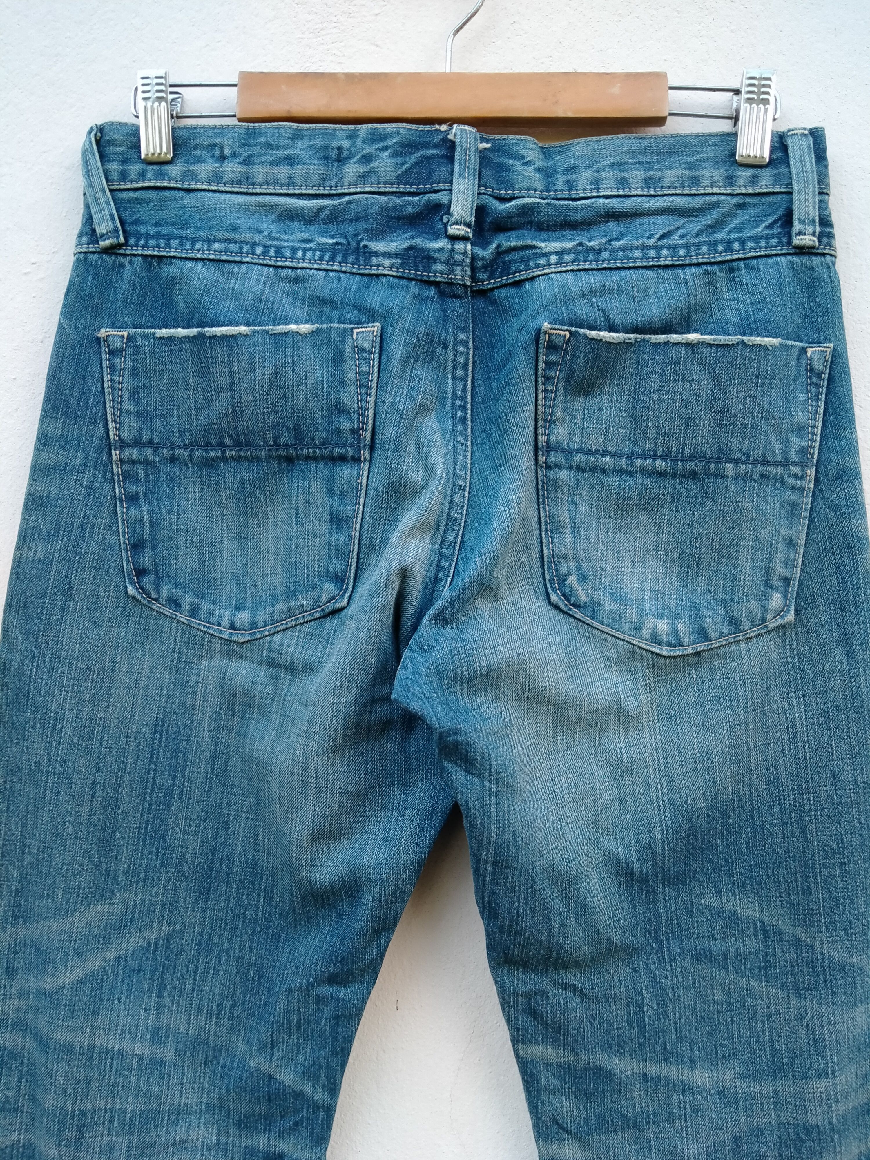 Jil Sander × Uniqlo Distressed Jil Sander X Uniqlo Regular Fit Denim Jeans Size US 30 / EU 46 - 11 Thumbnail