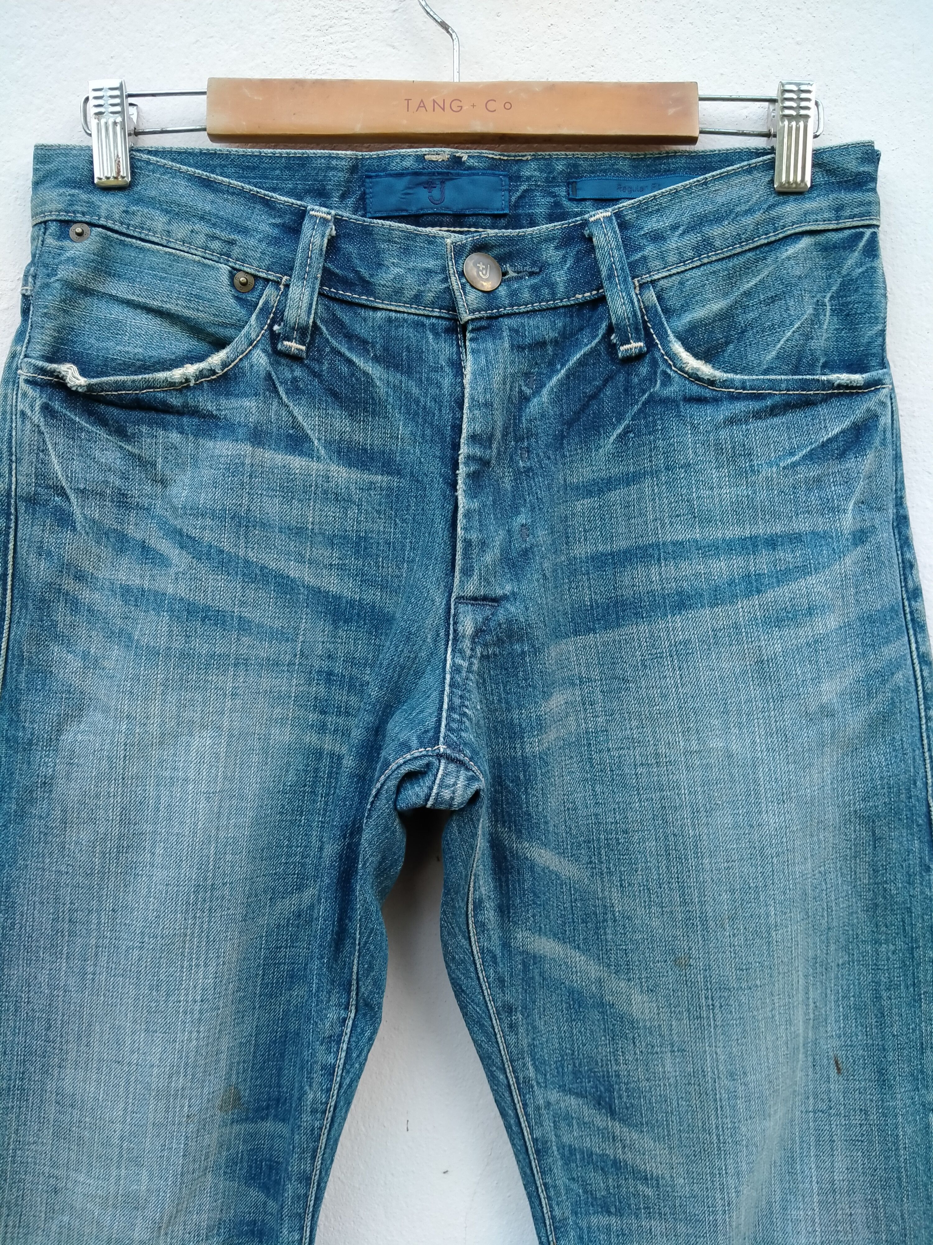 Jil Sander × Uniqlo Distressed Jil Sander X Uniqlo Regular Fit Denim Jeans Size US 30 / EU 46 - 4 Thumbnail
