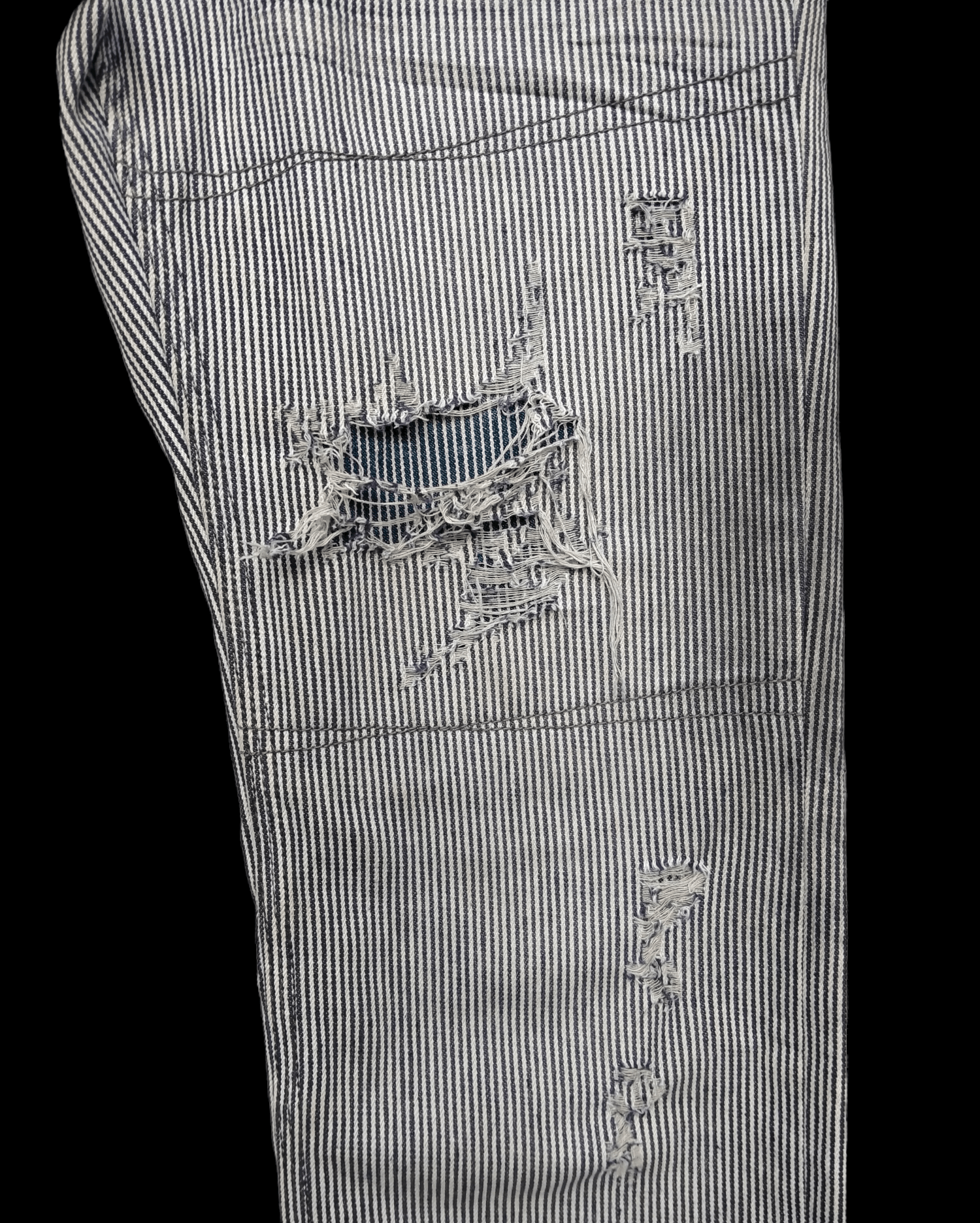 The Difference Vintage Boro Sashiko Rips Rupert Difference Stripe Denim Size US 30 / EU 46 - 9 Thumbnail
