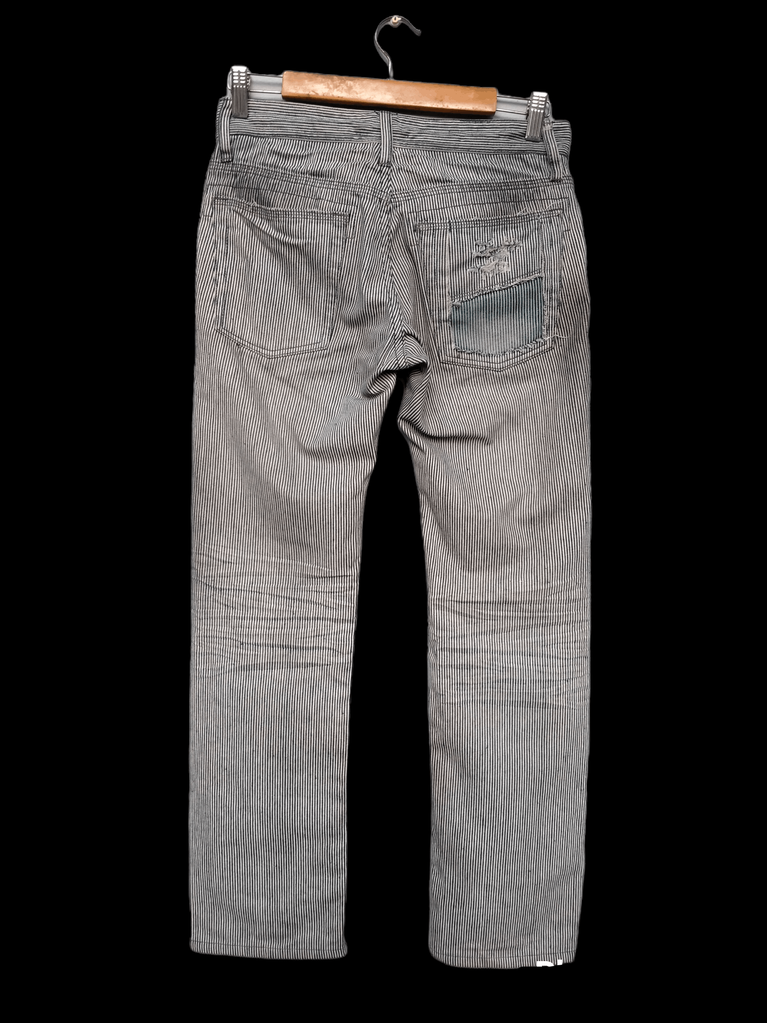 The Difference Vintage Boro Sashiko Rips Rupert Difference Stripe Denim Size US 30 / EU 46 - 3 Thumbnail