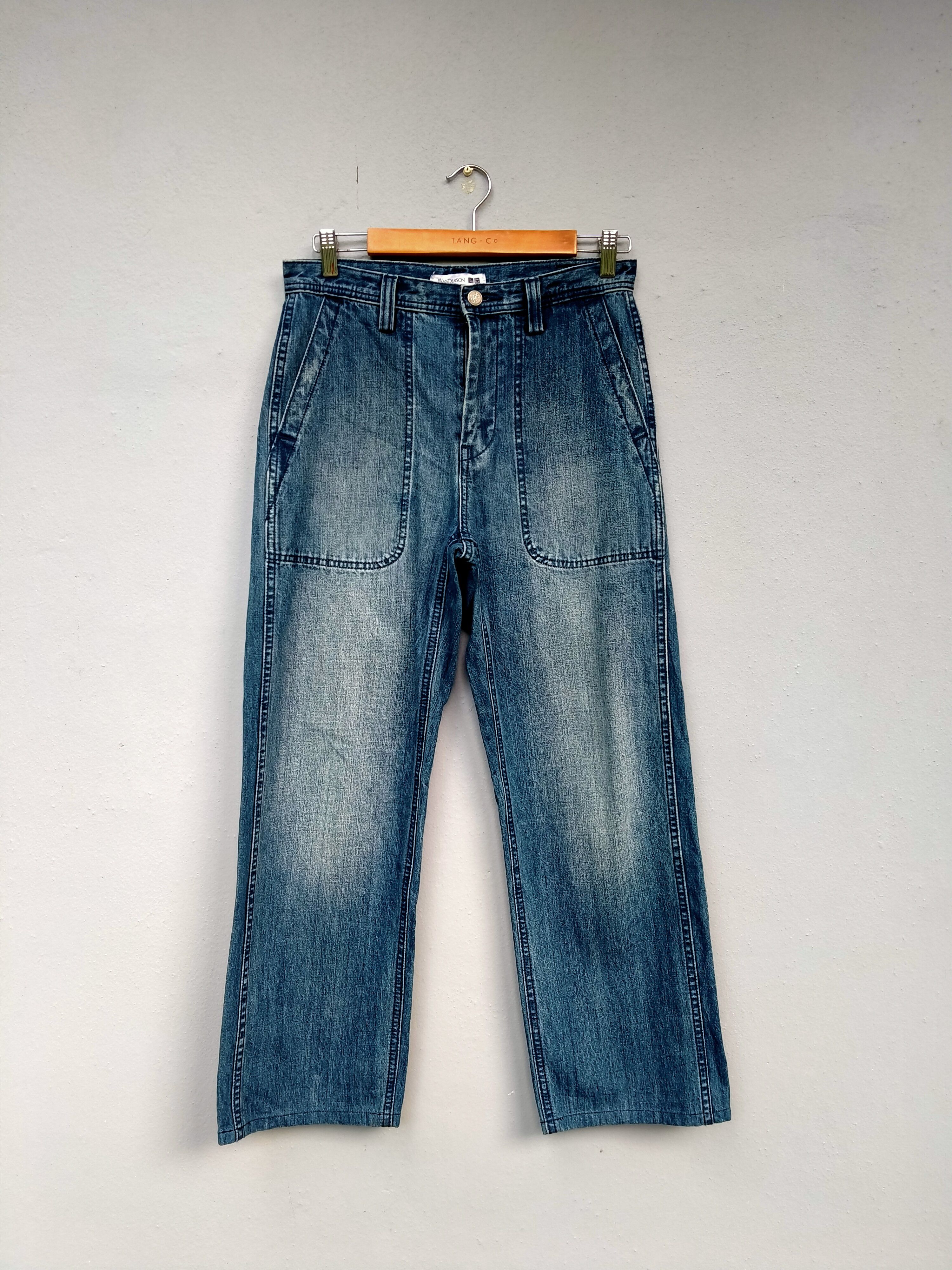 JW Anderson × Uniqlo J.W. Anderson X Uniqlo Indigo Blue Denim Fatigue Pant Size US 30 / EU 46 - 2 Thumbnail
