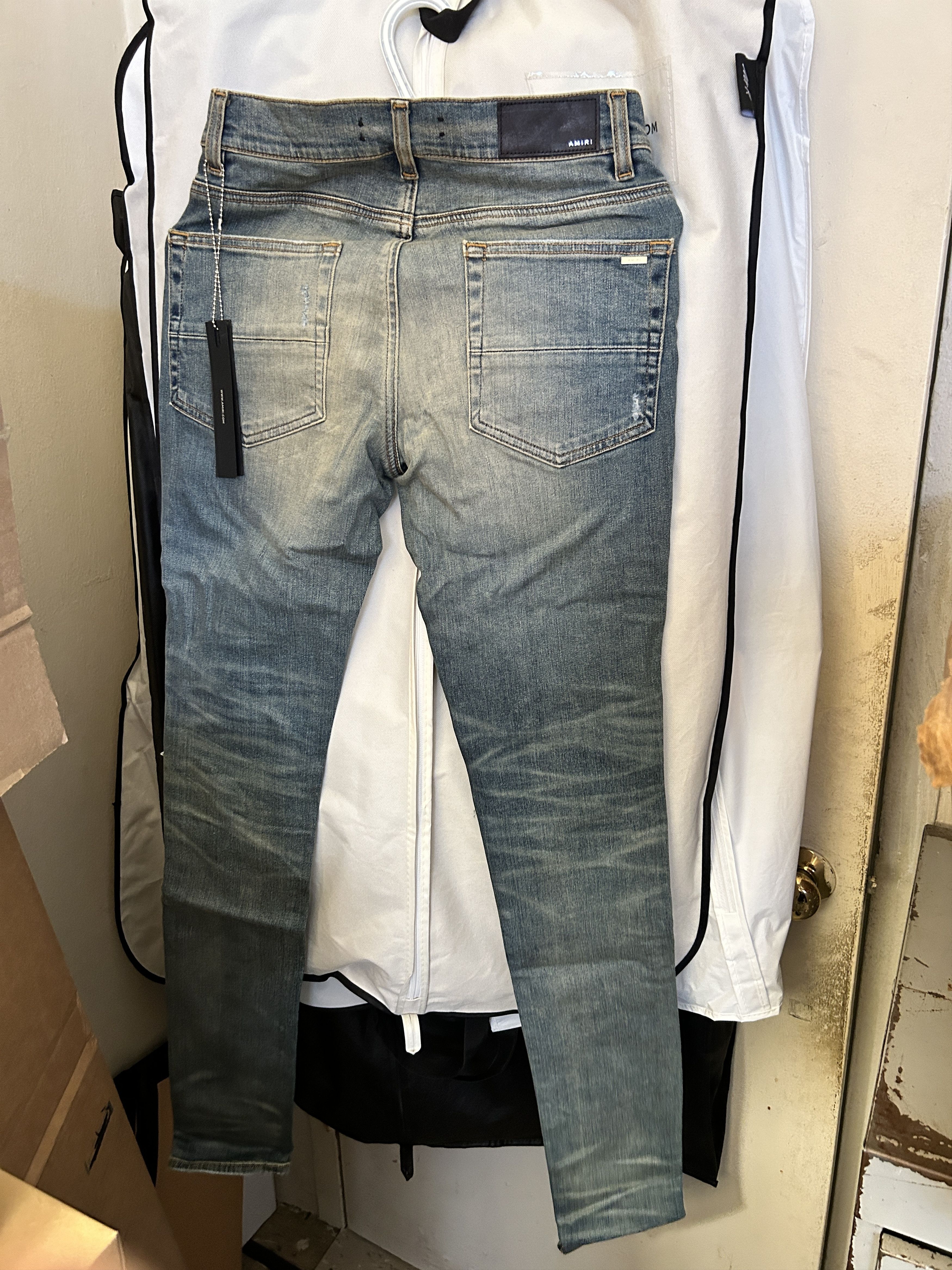 Amiri amiri Clay Indigo & Leopard 'MX1' Jeans Size US 29 - 6 Thumbnail