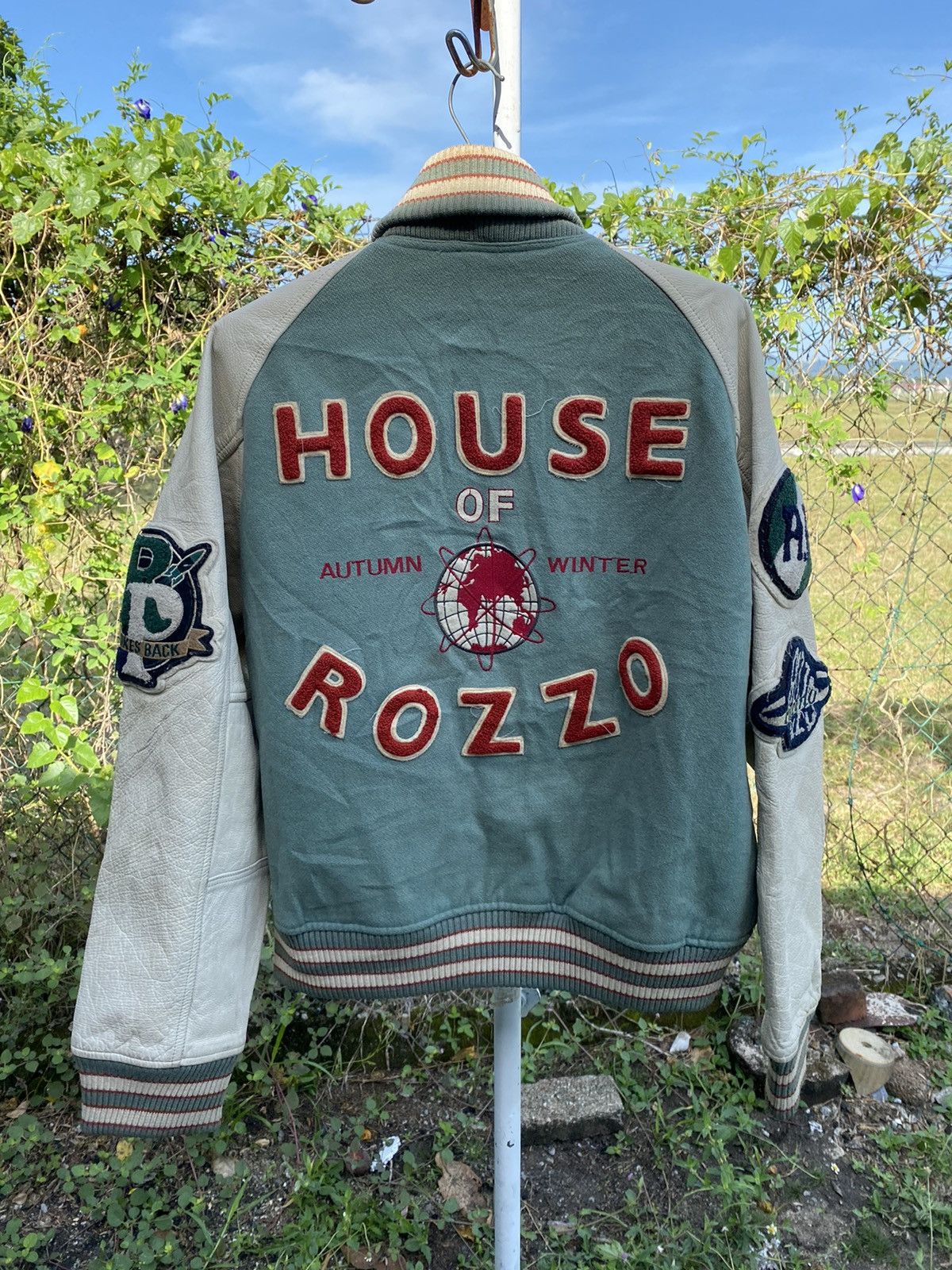 Vintage Rozzo Pulcino Varsity Jacket Leather Sleeve Size US XL / EU 56 / 4 - 2 Thumbnail