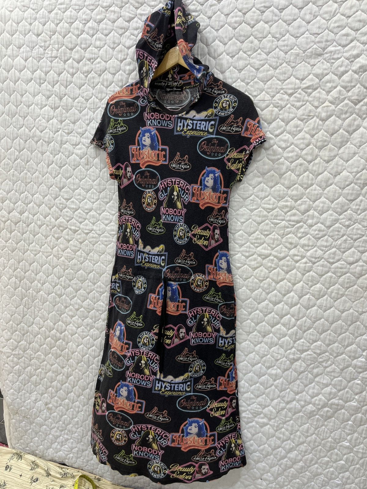 Hysteric Glamour (Ffff). VINTAGE HYSTERIC GLAMOUR OVER PRINT HOODIE DRESS Size S / US 4 / IT 40 - 3 Thumbnail
