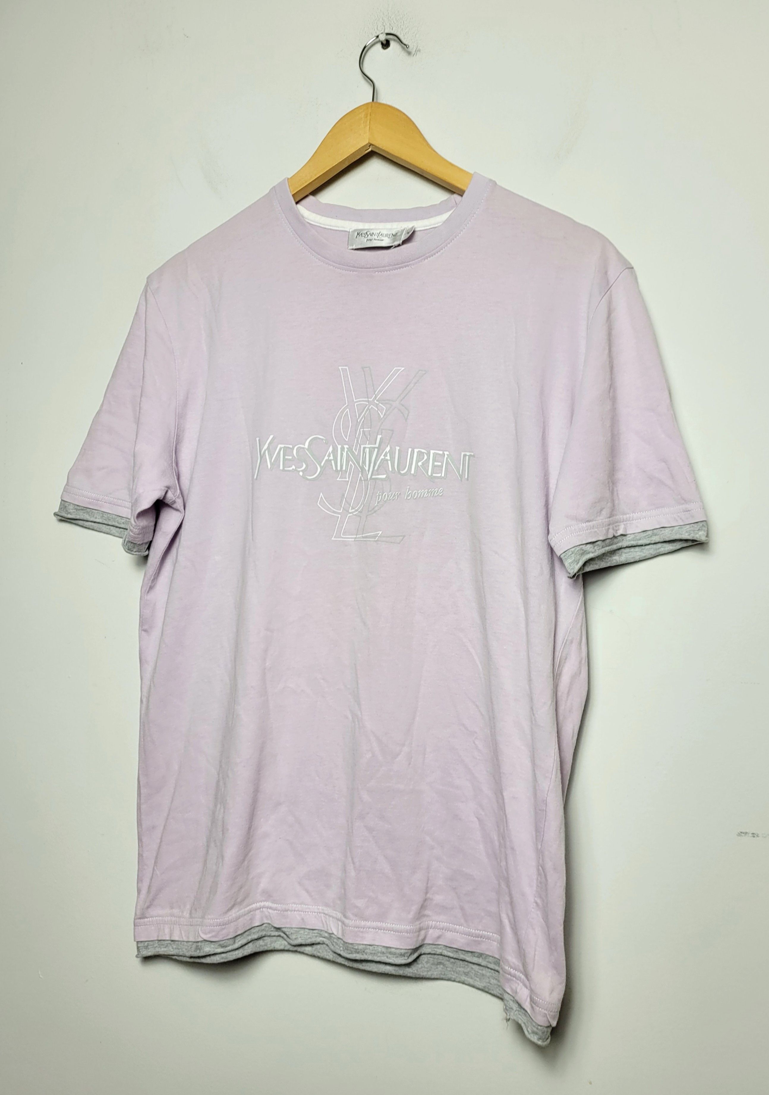 Vintage × Yves Saint Laurent Yves Saint Laurent big logo tee Size US S / EU 44-46 / 1 - 1 Thumbnail