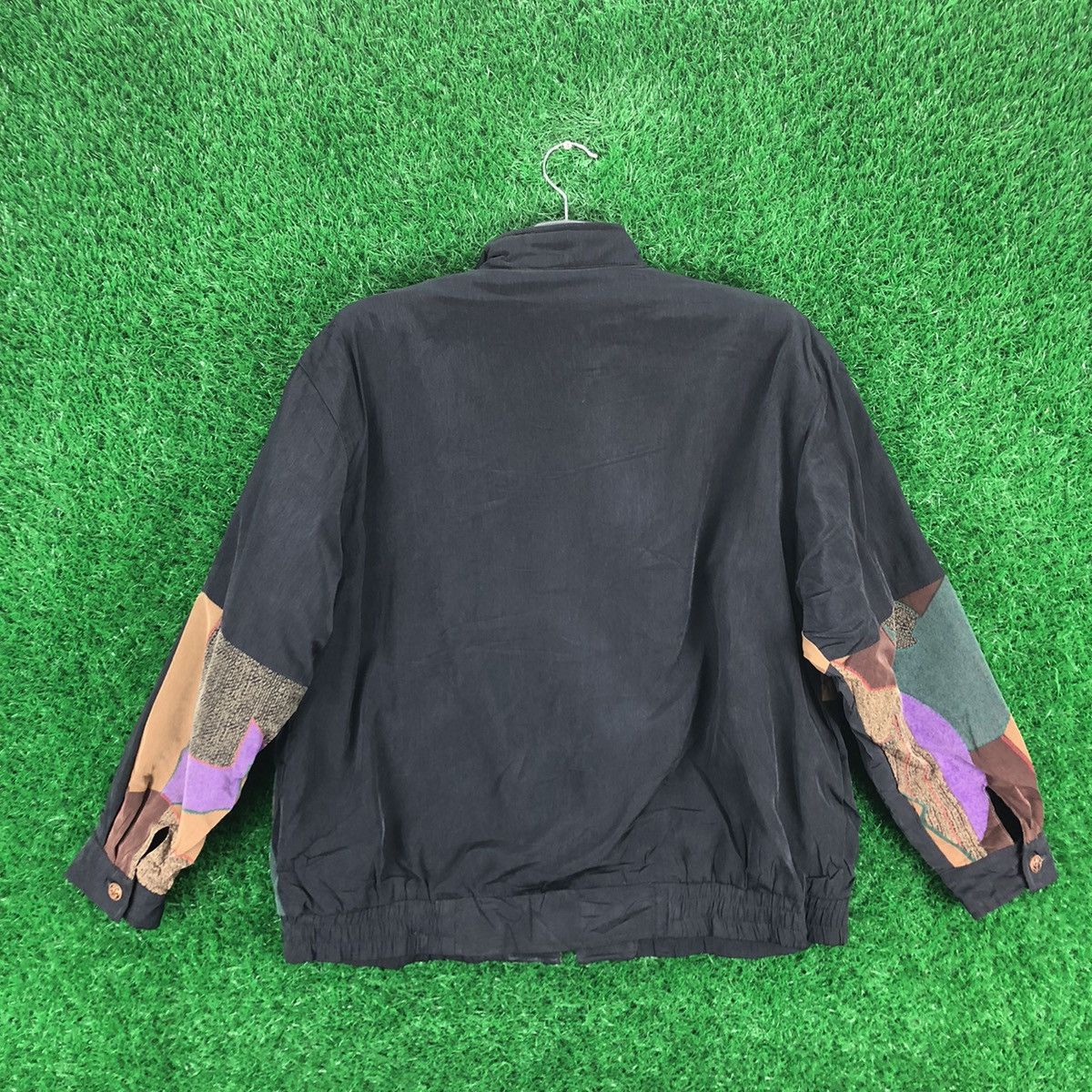 Japanese Brand Vintage 90's Patchwork Zipper Jacket by Elegance Size S / US 4 / IT 40 - 4 Thumbnail