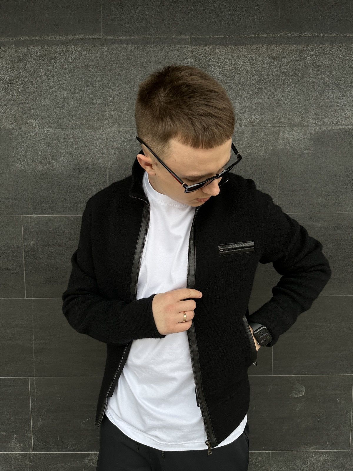 Prada Prada Jacket Wool Cashmere Cardigan Zip Sweater Man Black Size US M / EU 48-50 / 2 - 3 Thumbnail