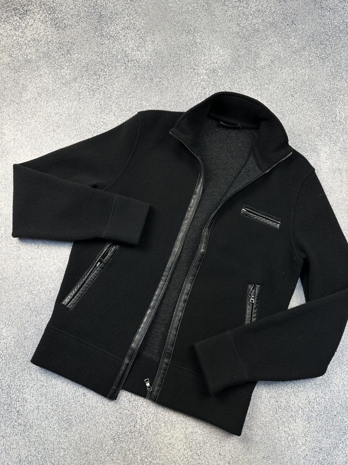 Prada Prada Jacket Wool Cashmere Cardigan Zip Sweater Man Black Size US M / EU 48-50 / 2 - 4 Thumbnail