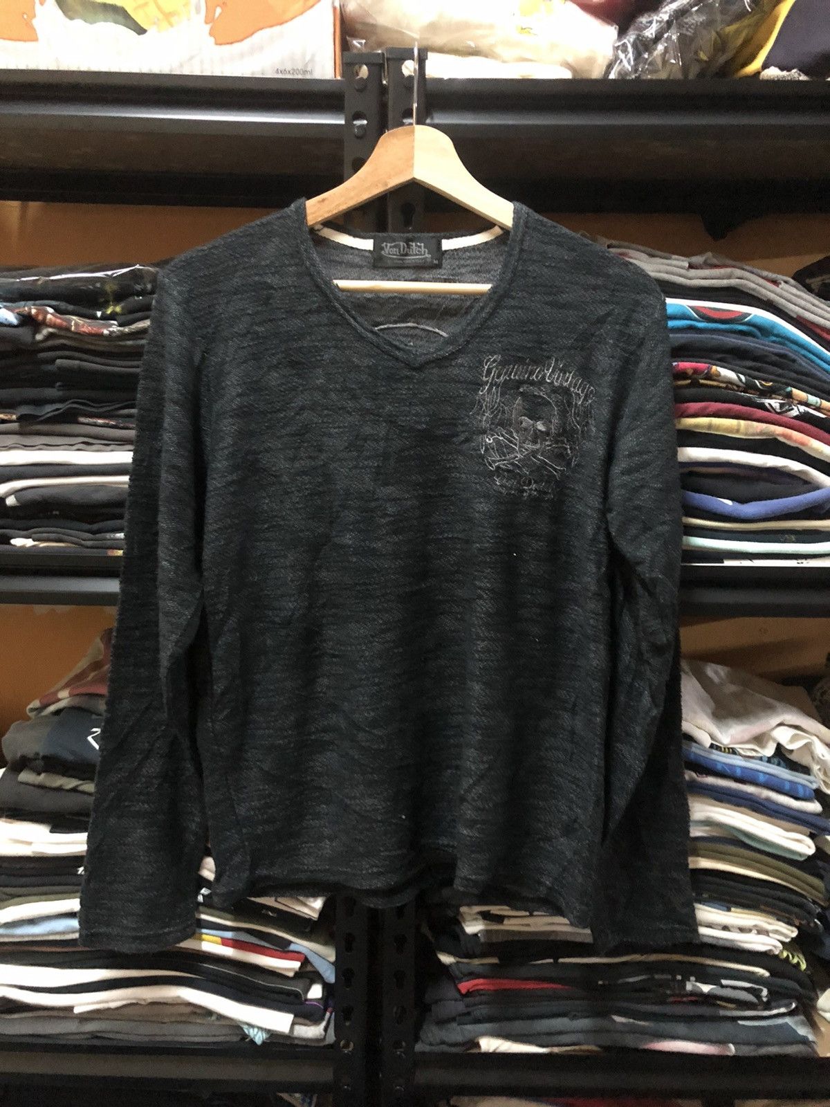 Vintage × Von Dutch Vintage Von Dutch Skull LongSleeve Shirt Size US S / EU 44-46 / 1 - 2 Thumbnail