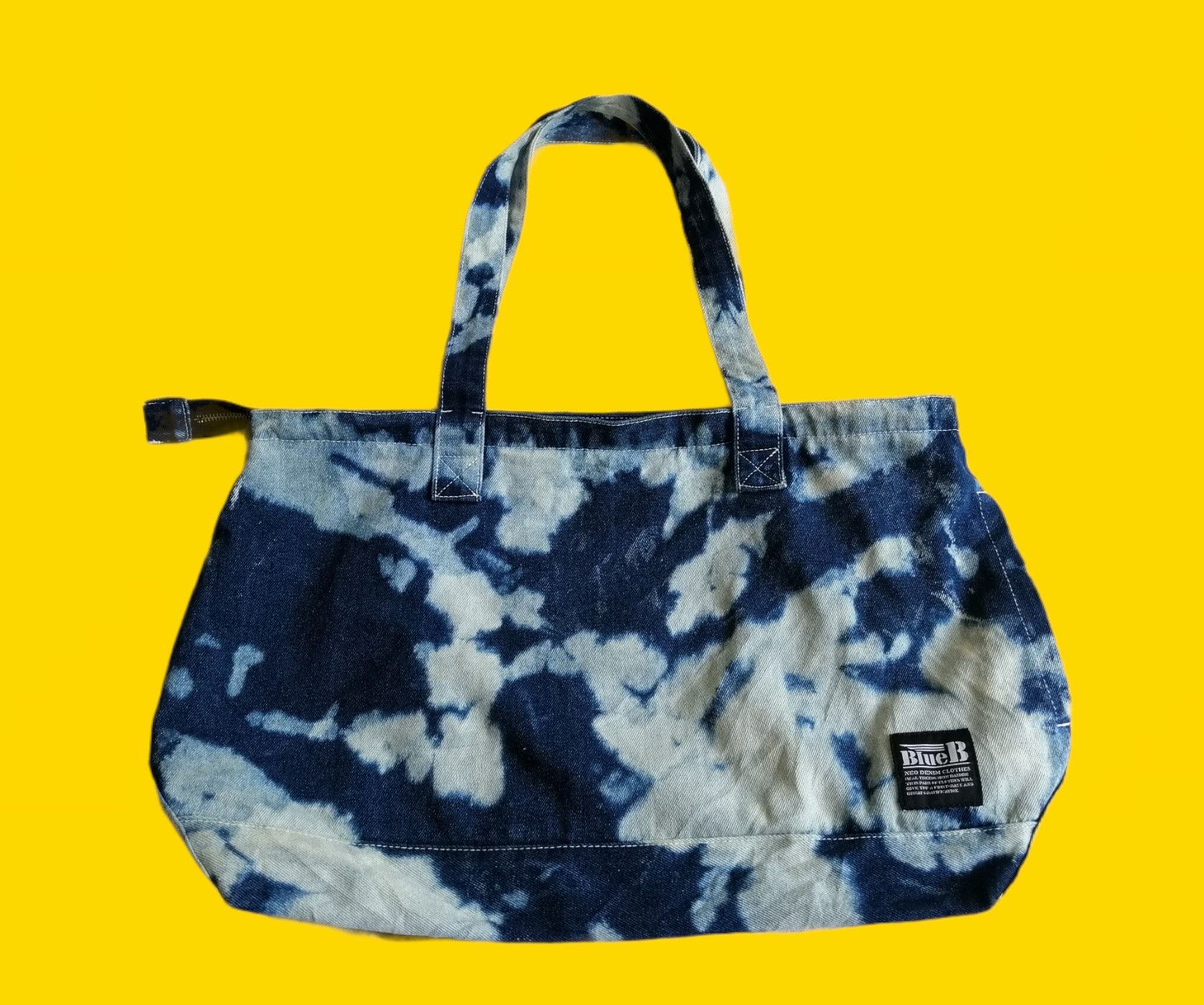 Japanese Brand Blue B Neo Denim Tie Dye Tote Bag Size ONE SIZE - 1 Thumbnail