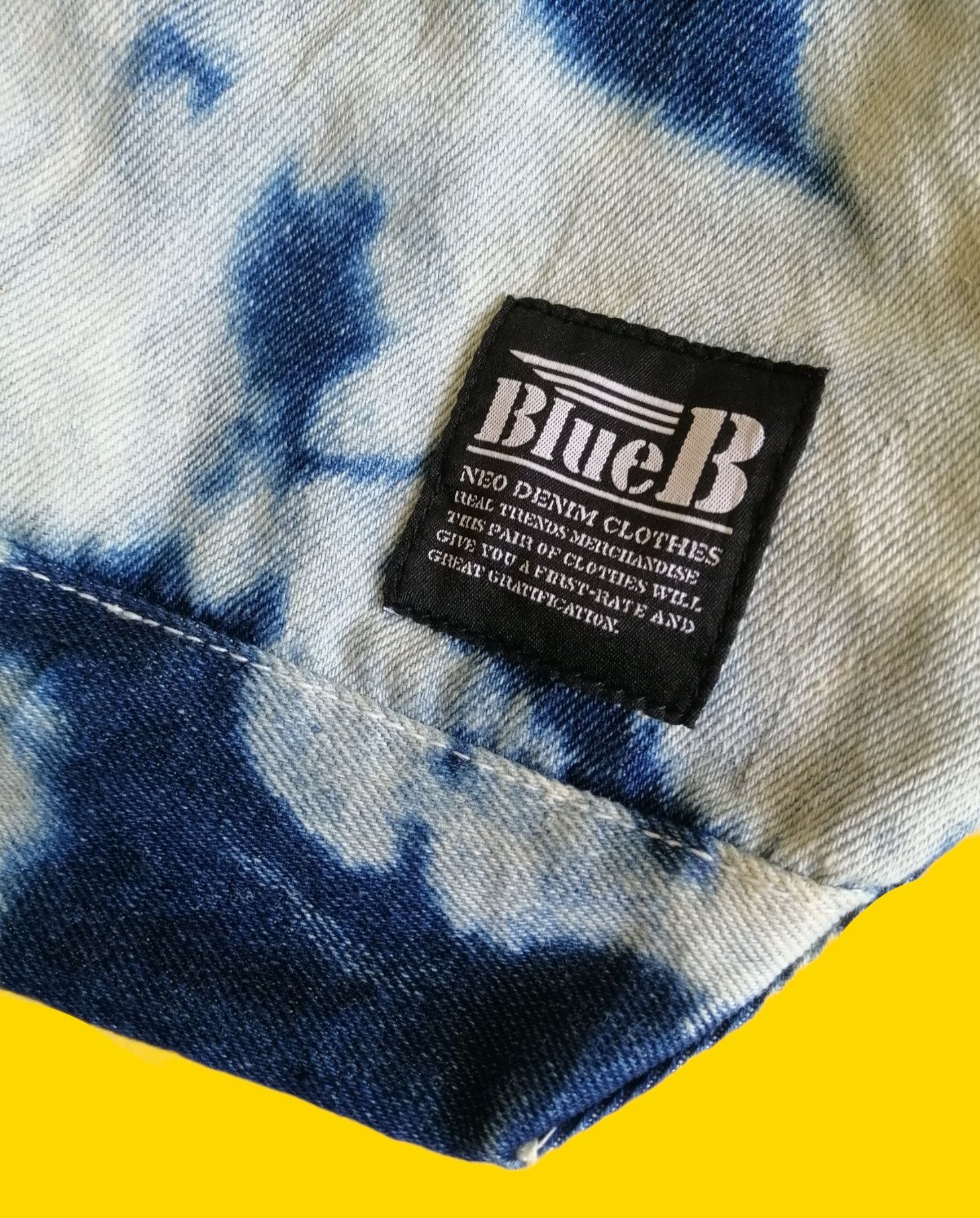 Japanese Brand Blue B Neo Denim Tie Dye Tote Bag Size ONE SIZE - 6 Thumbnail