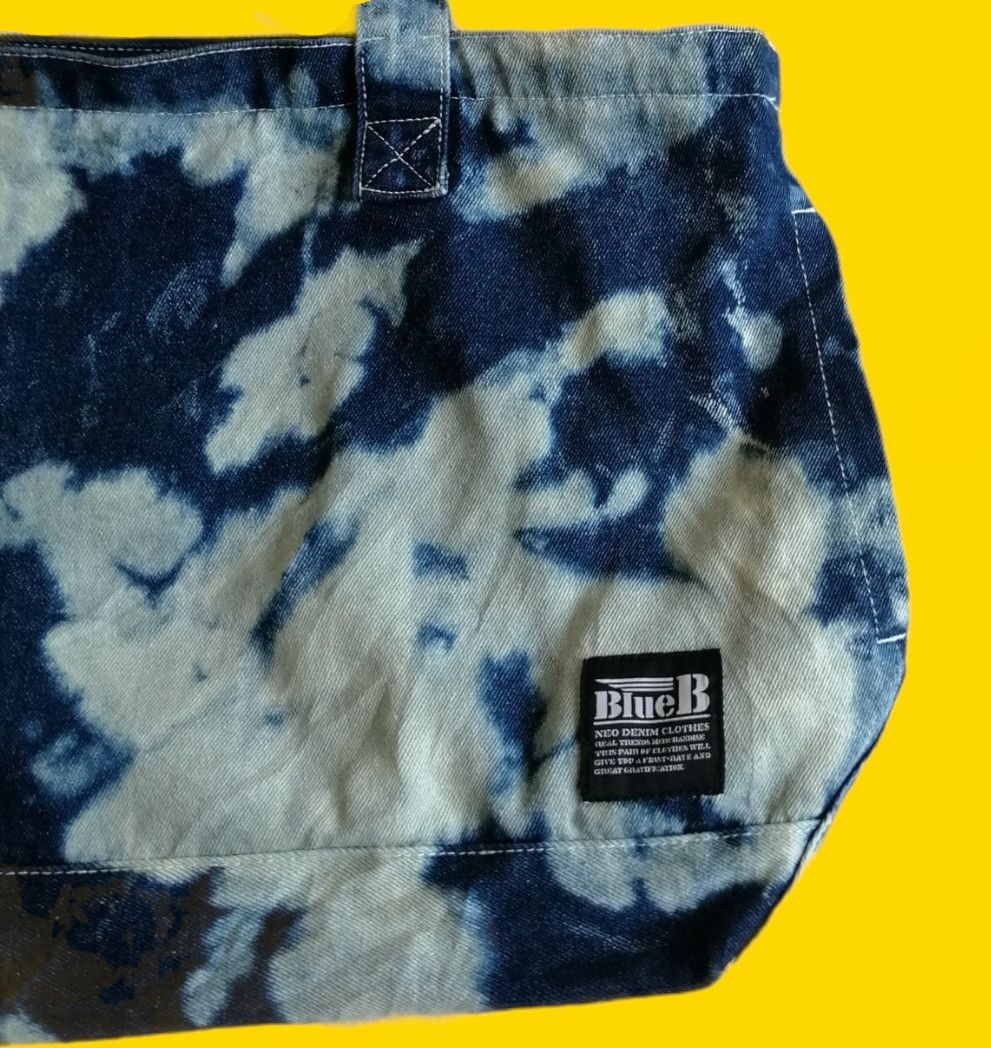 Japanese Brand Blue B Neo Denim Tie Dye Tote Bag Size ONE SIZE - 5 Thumbnail