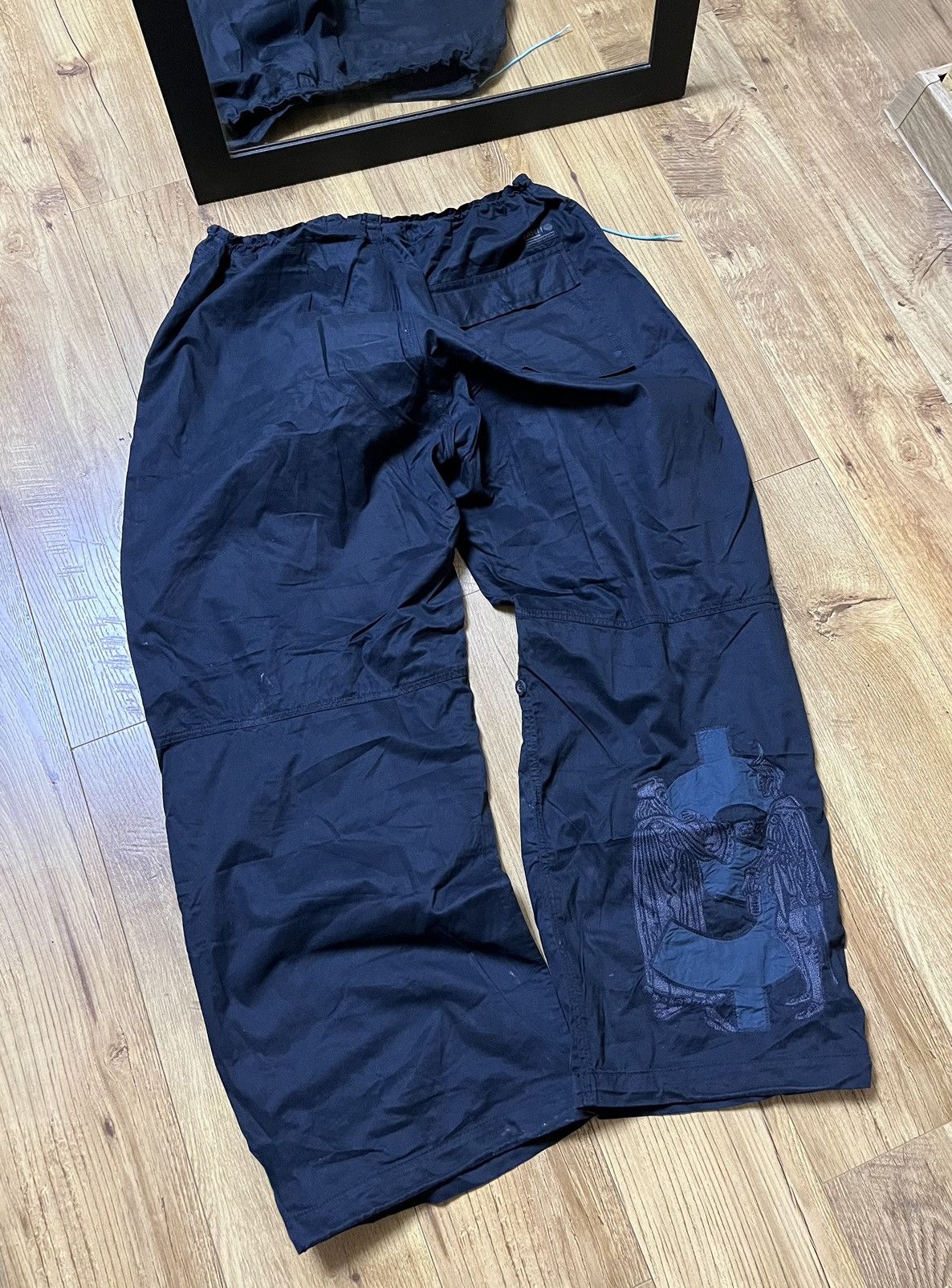 image of Avant Garde x Maharishi Parachute Cargo Baggy Pants Gorp in Black, Men's (Size 34)