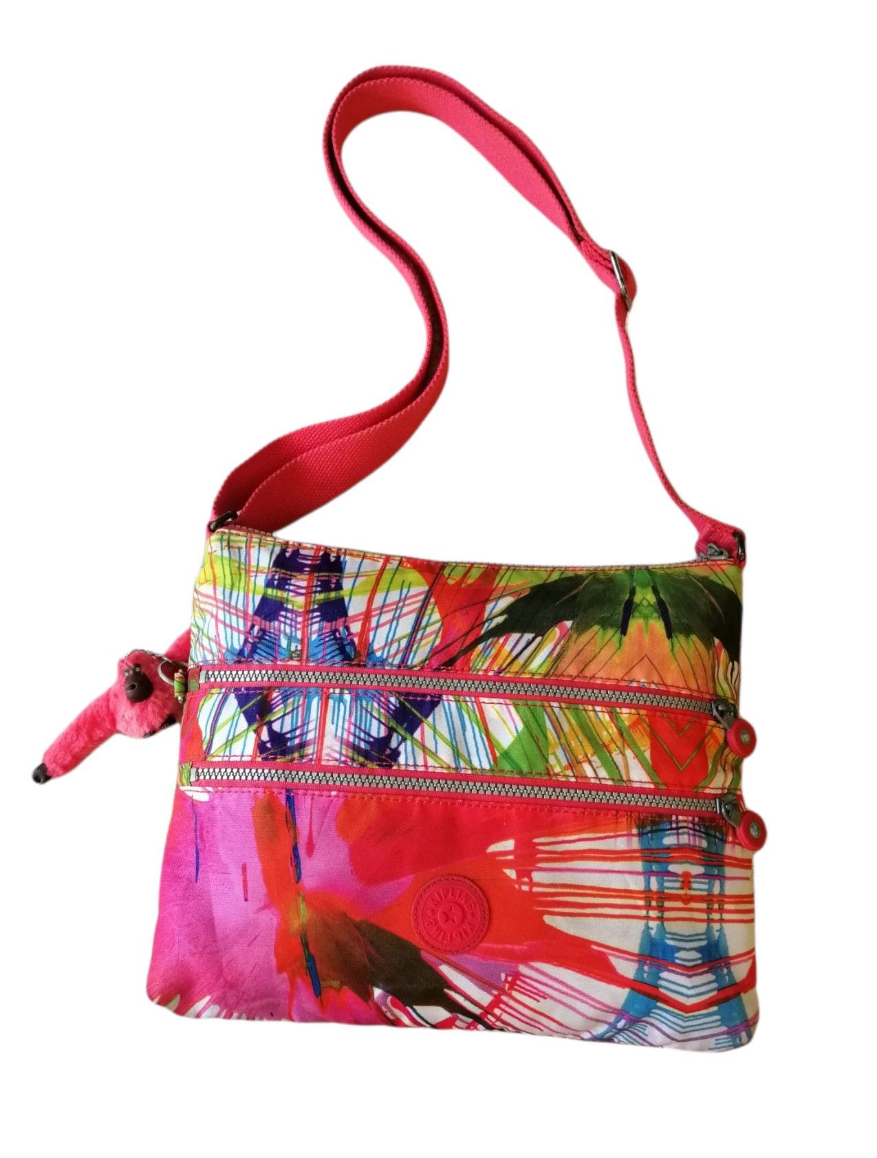 Japanese Brand Kipling Alvar Beach Print Crossbody Bags Size ONE SIZE - 1 Thumbnail