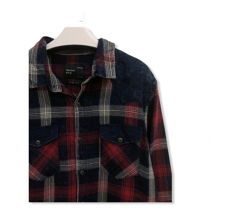 Zara Zara Denim Flannel Shirt 👕 Grailed