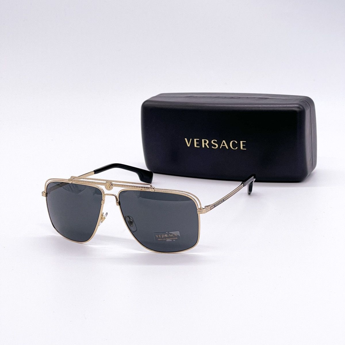 NEW VERSACE SUNGLASSES VE2242 1001/6G MOD VE2242 10016G Versace Sunglasses VE2242 1001Z3 61mm Gunmetal / Polarized  main image 3