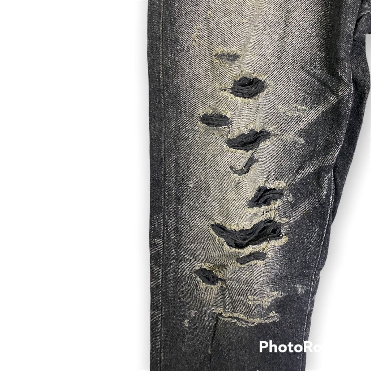 Japanese Brand × Roen Roen Distressed Black Denim Size US 32 / EU 48 - 5 Thumbnail