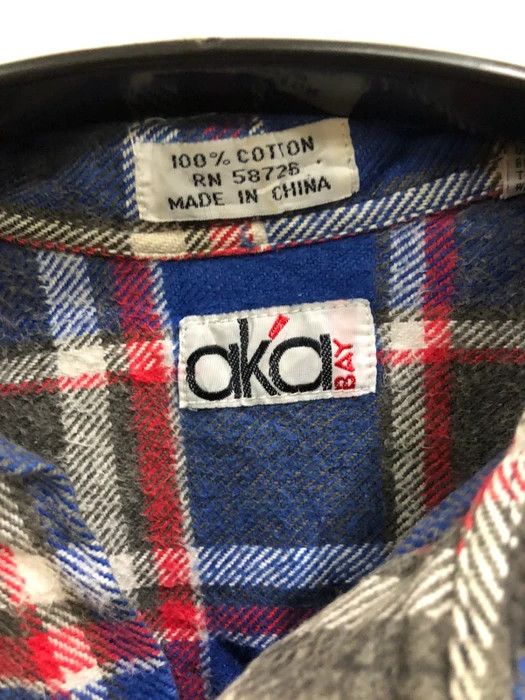 Flannel × Vintage Vintage Aka Bay Plaid Tartan Flannel Shirt 👕 Size US L / EU 52-54 / 3 - 4 Thumbnail