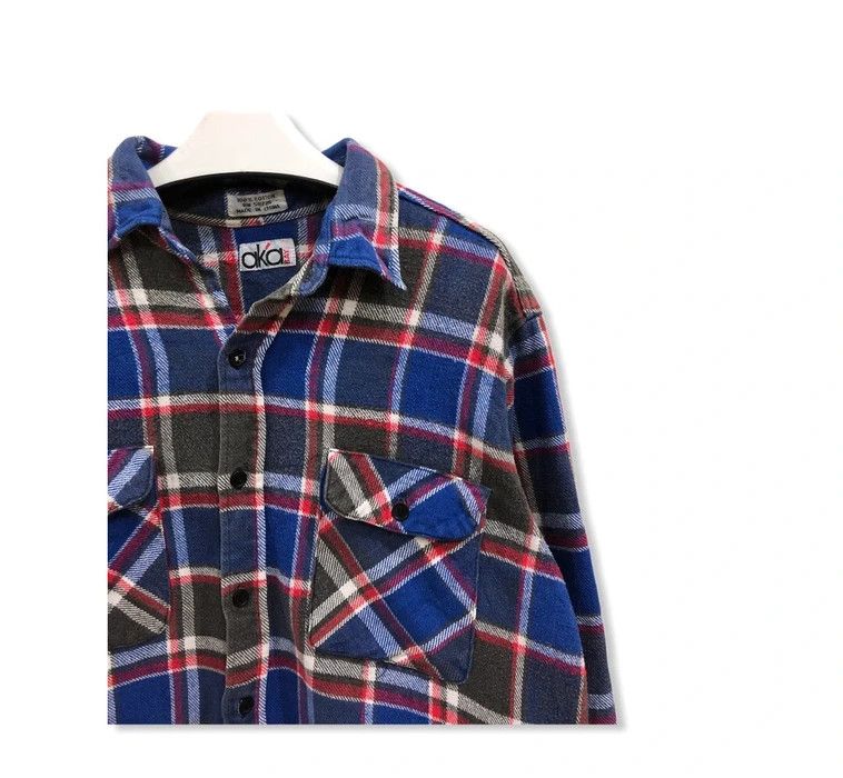 Flannel × Vintage Vintage Aka Bay Plaid Tartan Flannel Shirt 👕 Size US L / EU 52-54 / 3 - 2 Thumbnail