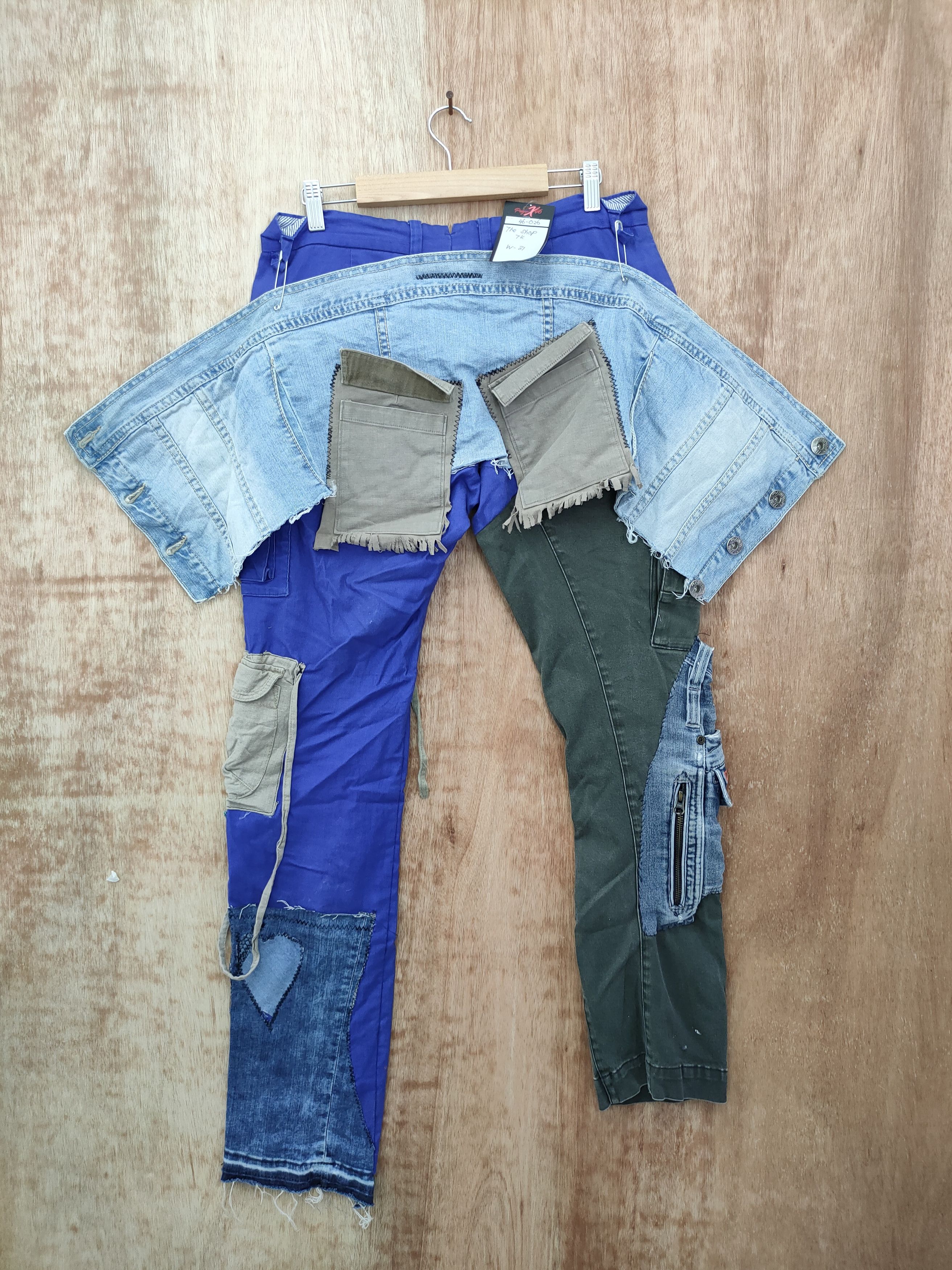 Japanese Brand TK Shop Custom reworked cargo reconstruct pants #46-026DLL Size US 31 - 7 Thumbnail