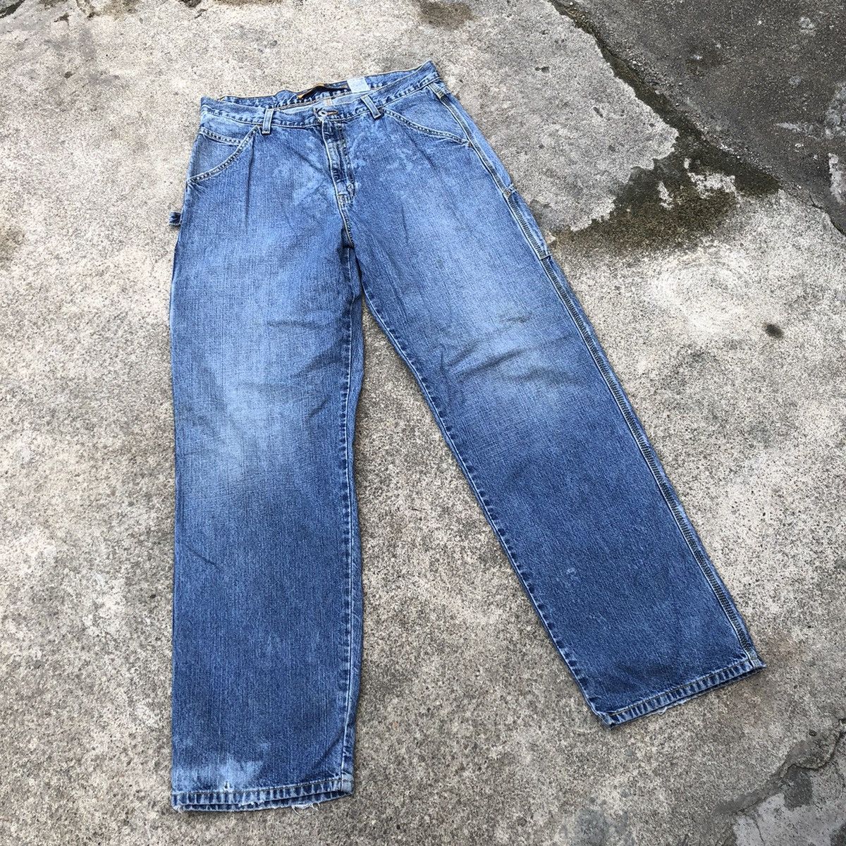 Levi's × Levi's Vintage Clothing 🔥Rare🔥Levis Silvertab Carpenter Distressed Denim Pants Size US 34 / EU 50 - 1 Thumbnail
