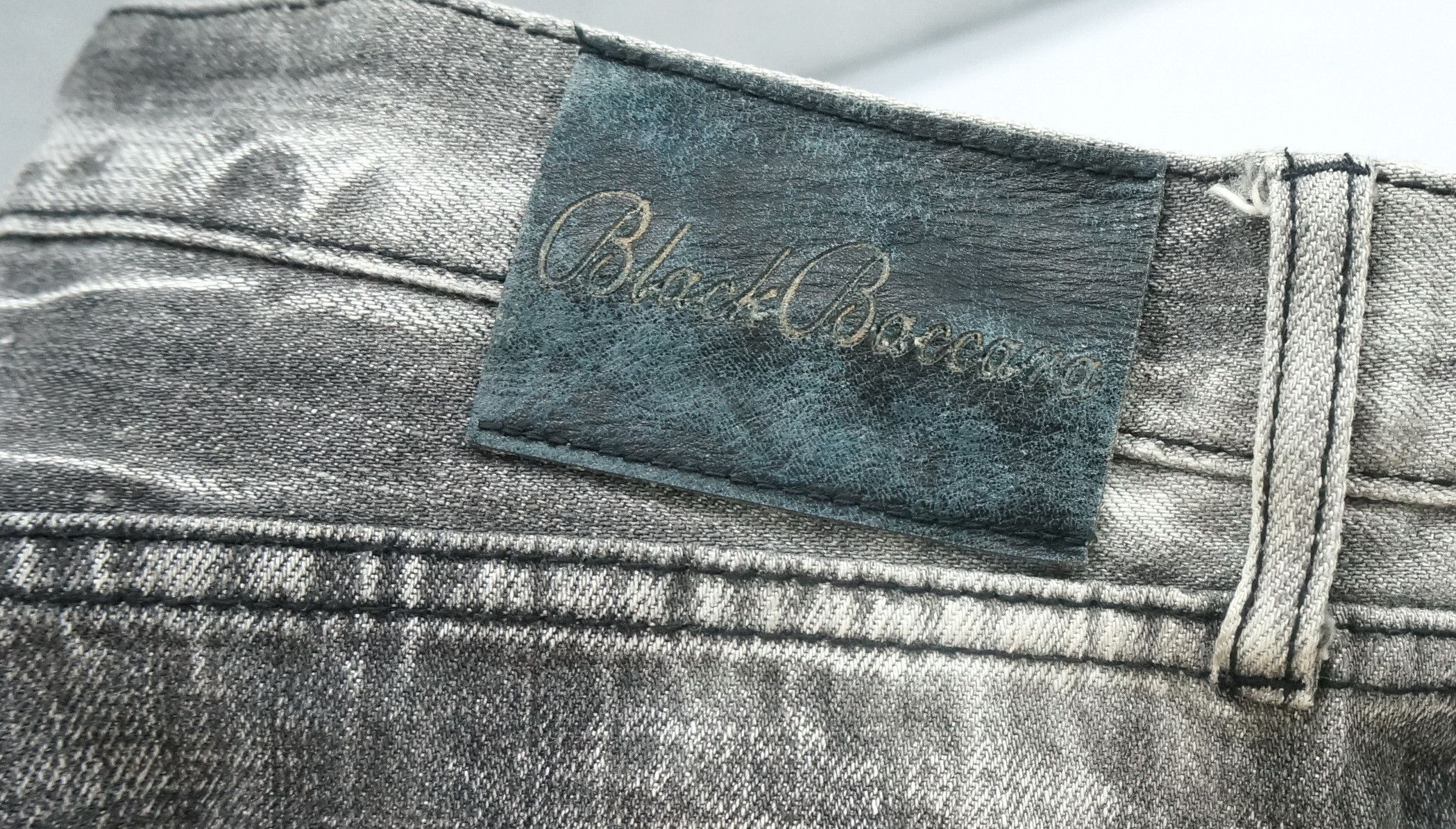 Japanese Brand VTG FLARE 🔥 BLACK BACCARA Distressed Smoke Acid Wash Jeans Size US 28 / EU 44 - 10 Thumbnail