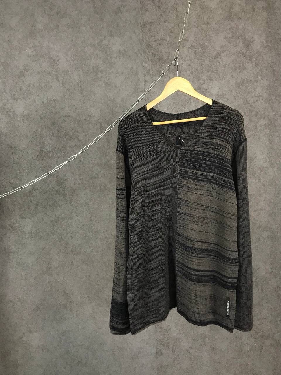 image of Hannes Roether Avant Garde Designer Sweater in Brown/Black, Men's (Size XL)