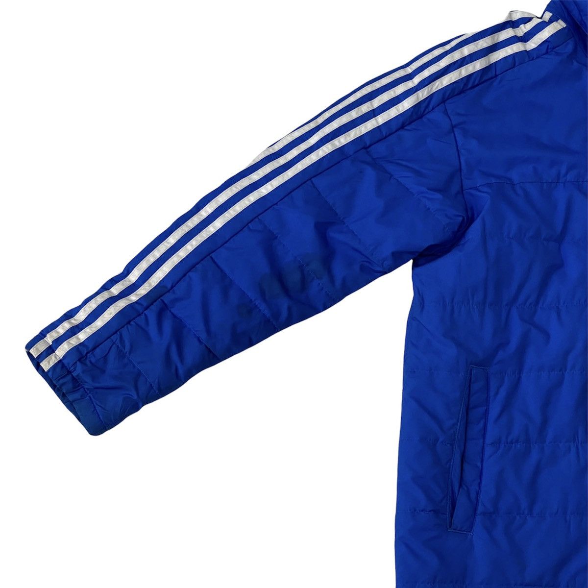 Adidas Adidas 3 Stripes Blue Padded Long Jacket Size US M / EU 48-50 / 2 - 2 Thumbnail