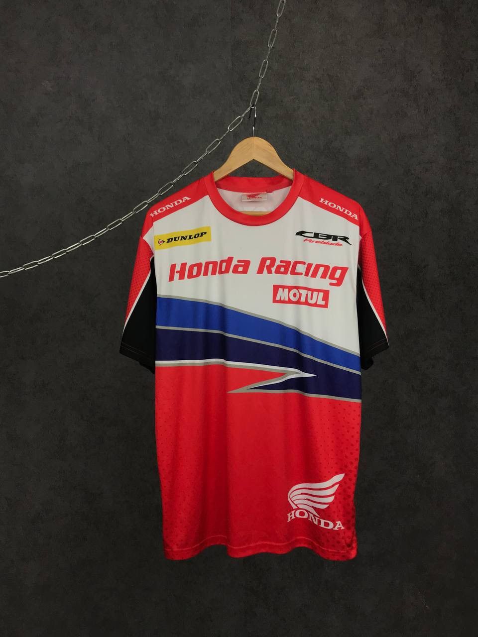 Honda Honda vintage racing moto overprinted tee Size US L / EU 52-54 / 3 - 1 Thumbnail