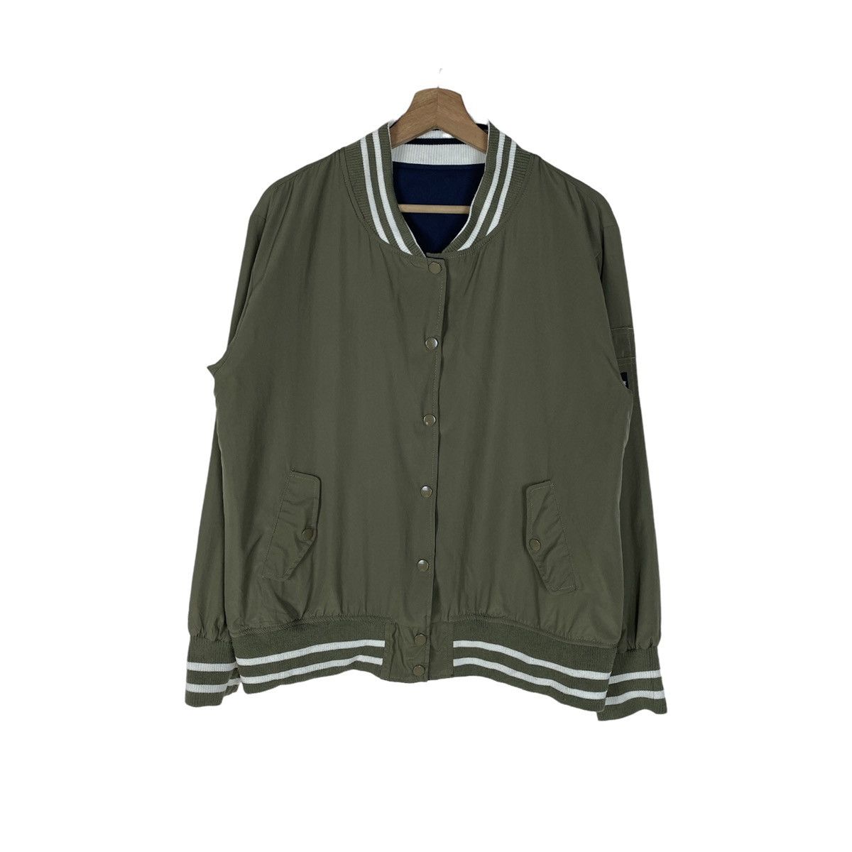 Olive 🔥LASTDROP🔥Japanese Reversible Varsity Embroidered M Jacket Size XXL / US 16-18 / IT 52-54 - 2 Thumbnail