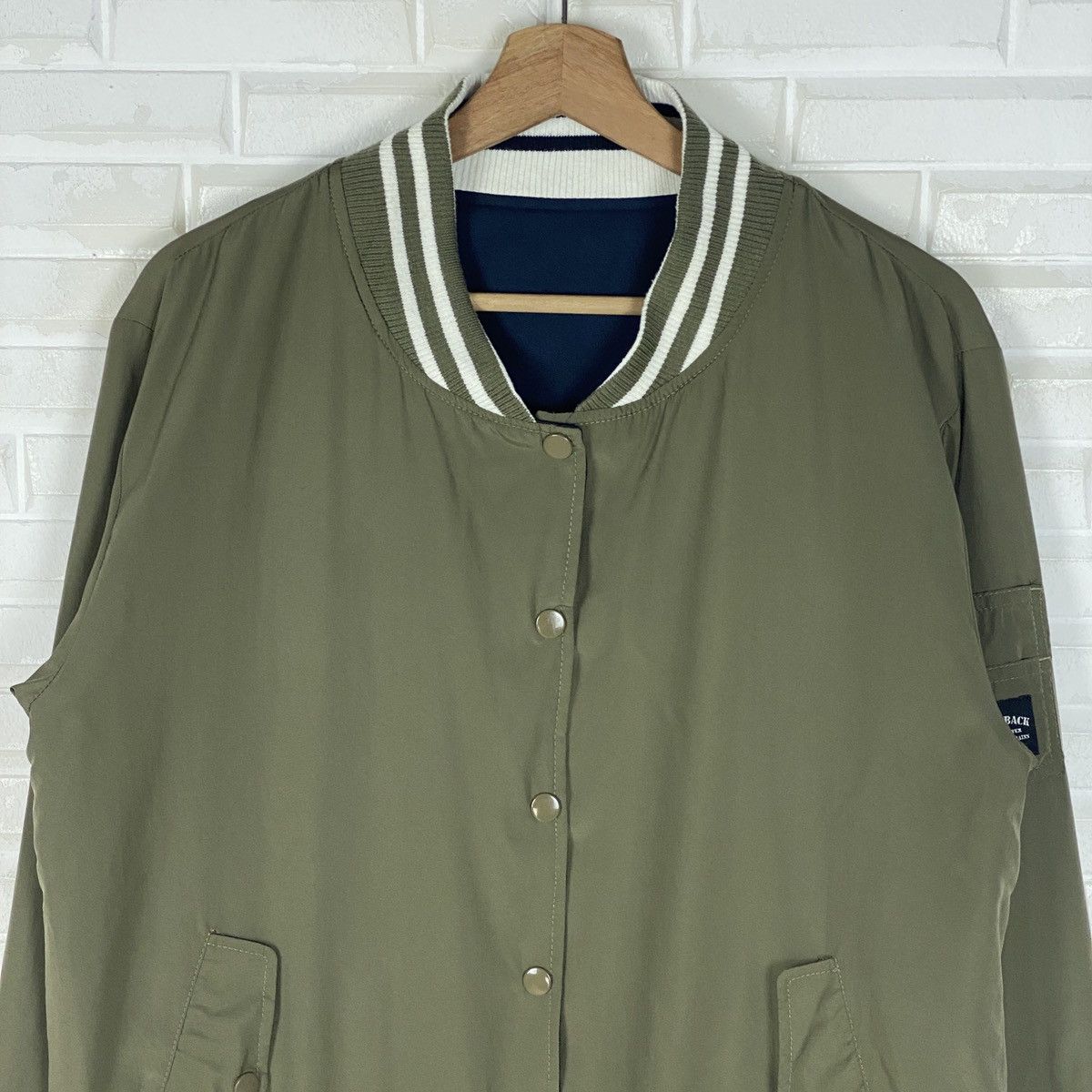 Olive 🔥LASTDROP🔥Japanese Reversible Varsity Embroidered M Jacket Size XXL / US 16-18 / IT 52-54 - 15 Thumbnail