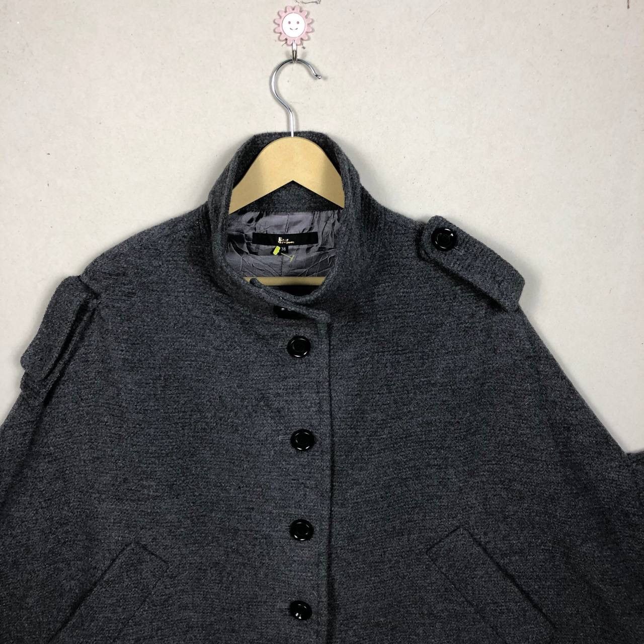 Designer × Japanese Brand Luxury Re-C by Vigorous Wool Fleece Poncho Cloak Capes Size US M / EU 48-50 / 2 - 3 Thumbnail