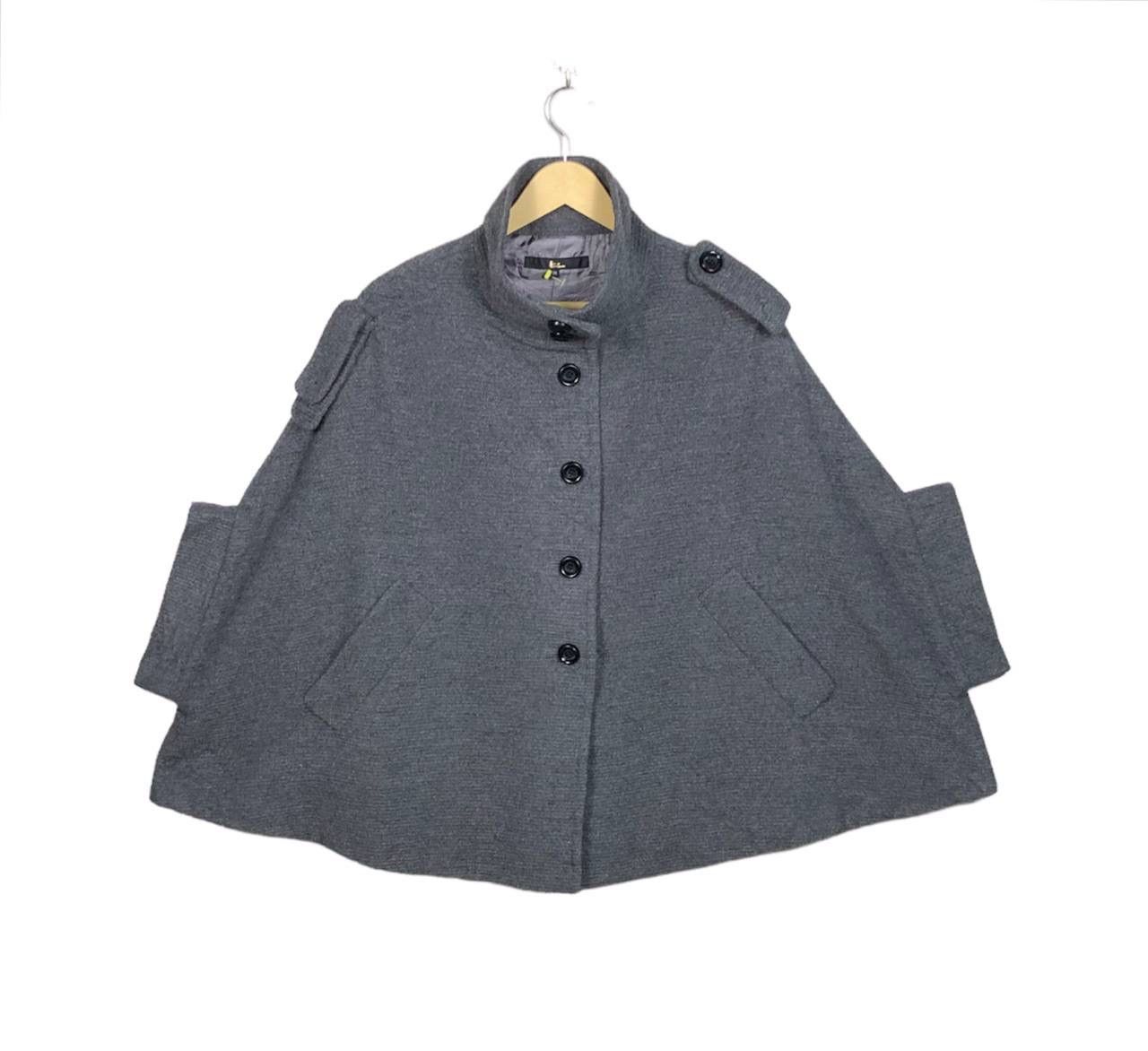 Designer × Japanese Brand Luxury Re-C by Vigorous Wool Fleece Poncho Cloak Capes Size US M / EU 48-50 / 2 - 1 Thumbnail