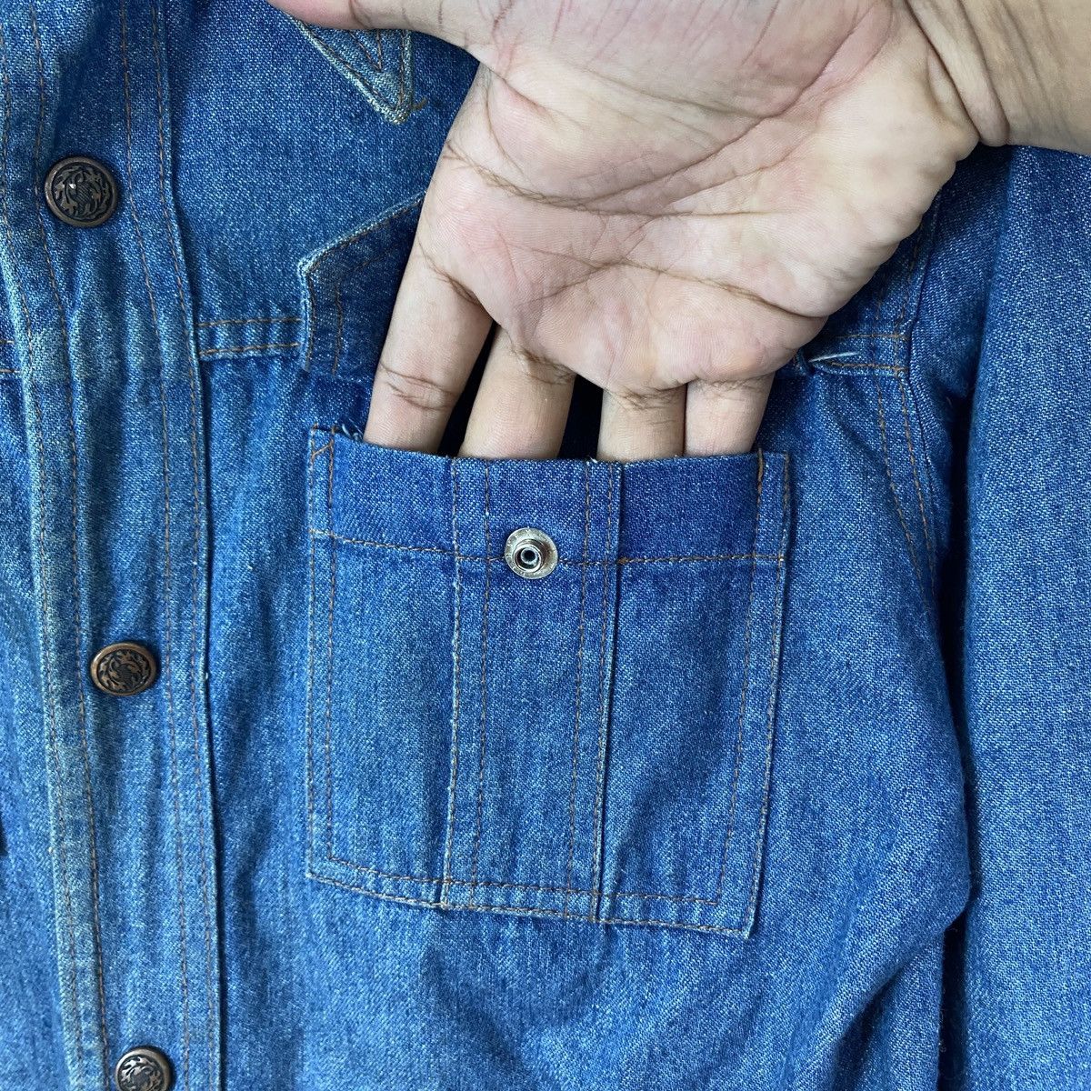 Japanese Brand 🔥LAST PRICE🔥 Big Yank Japanese Snap Button Up Denim Jacket Size M / US 6-8 / IT 42-44 - 11 Thumbnail
