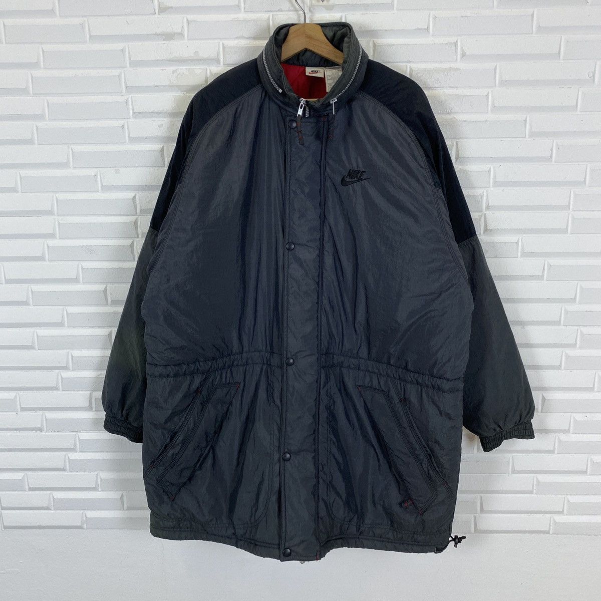Nike Nike Long Winter Jacket Hooded Swoosh Size US M / EU 48-50 / 2 - 2 Thumbnail