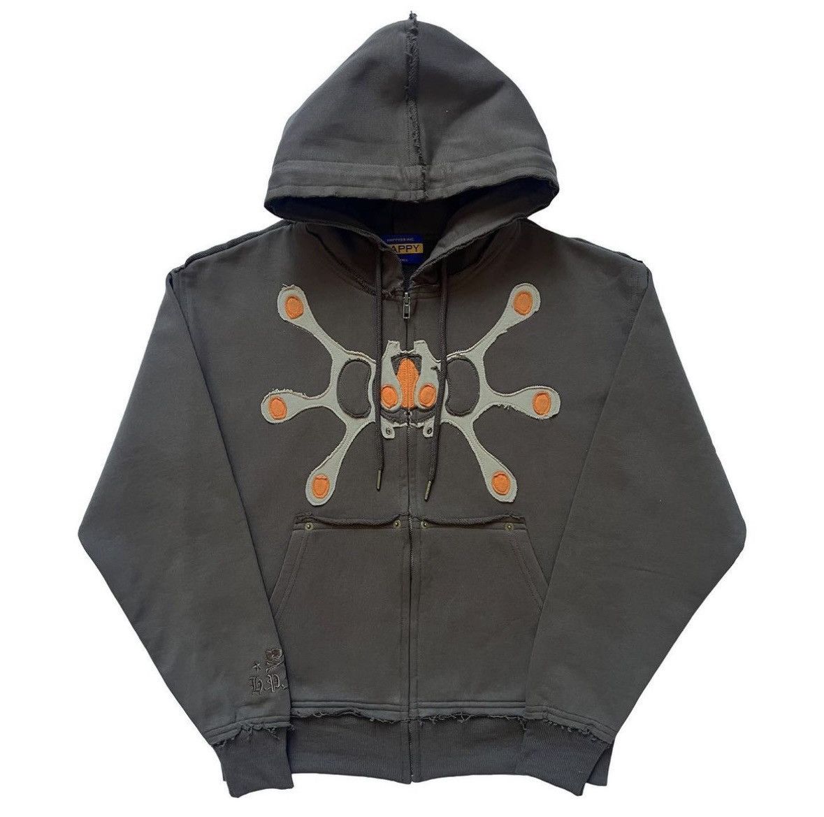 HAPPY99 Angel99 Zip Hoodie Brown/Orange | bumblebeebight.ca