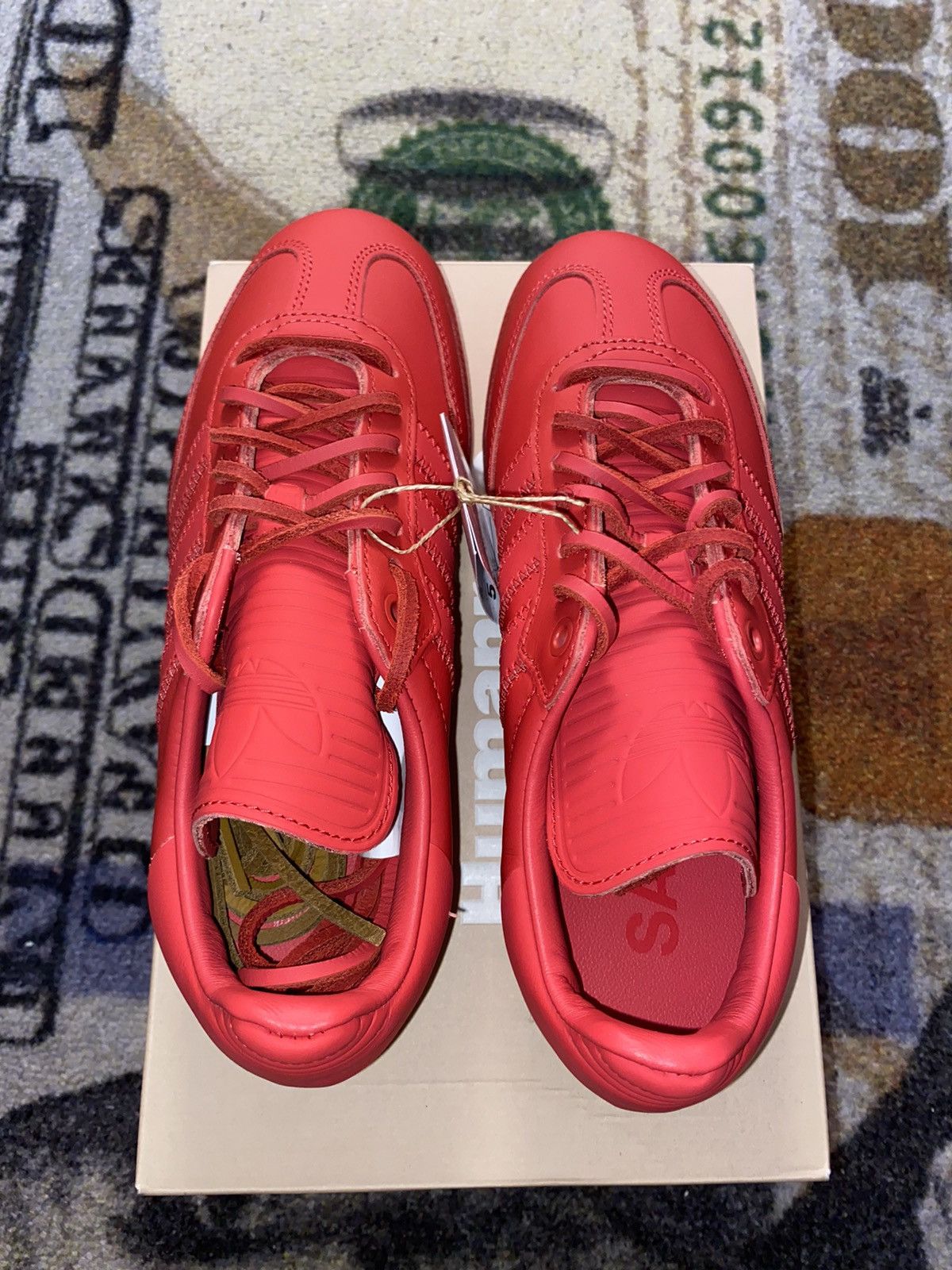 Adidas × Pharrell Adidas Samba Pharrell Humanrace Red Size US 12 / EU 45 - 5 Thumbnail