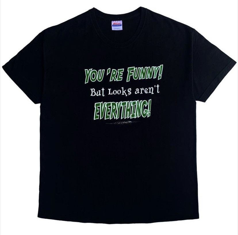 Hanes Vintage 2000s funny tee Size US XL / EU 56 / 4 - 1 Thumbnail