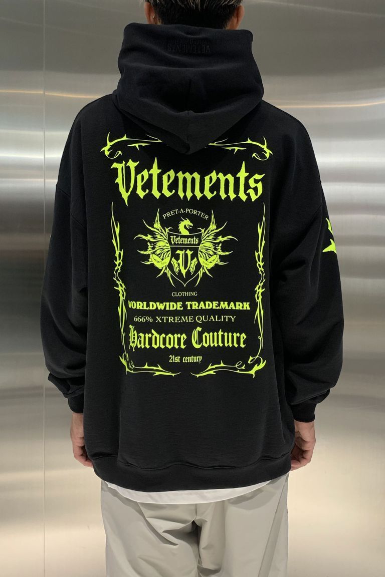 Vetements Vetements Hoodie Cotton Dragon Graphics Prints Logo  