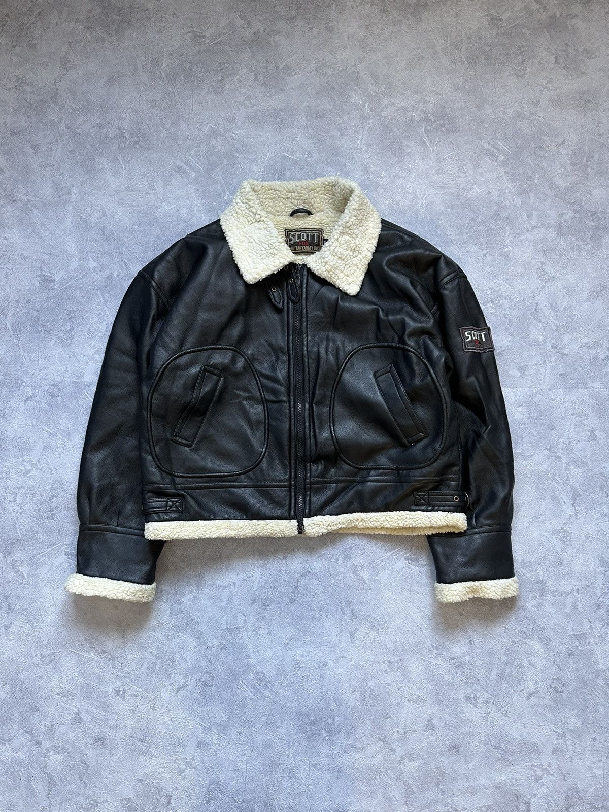 Schott Vintage Scott Fox Military Army Leather Jacket | Grailed