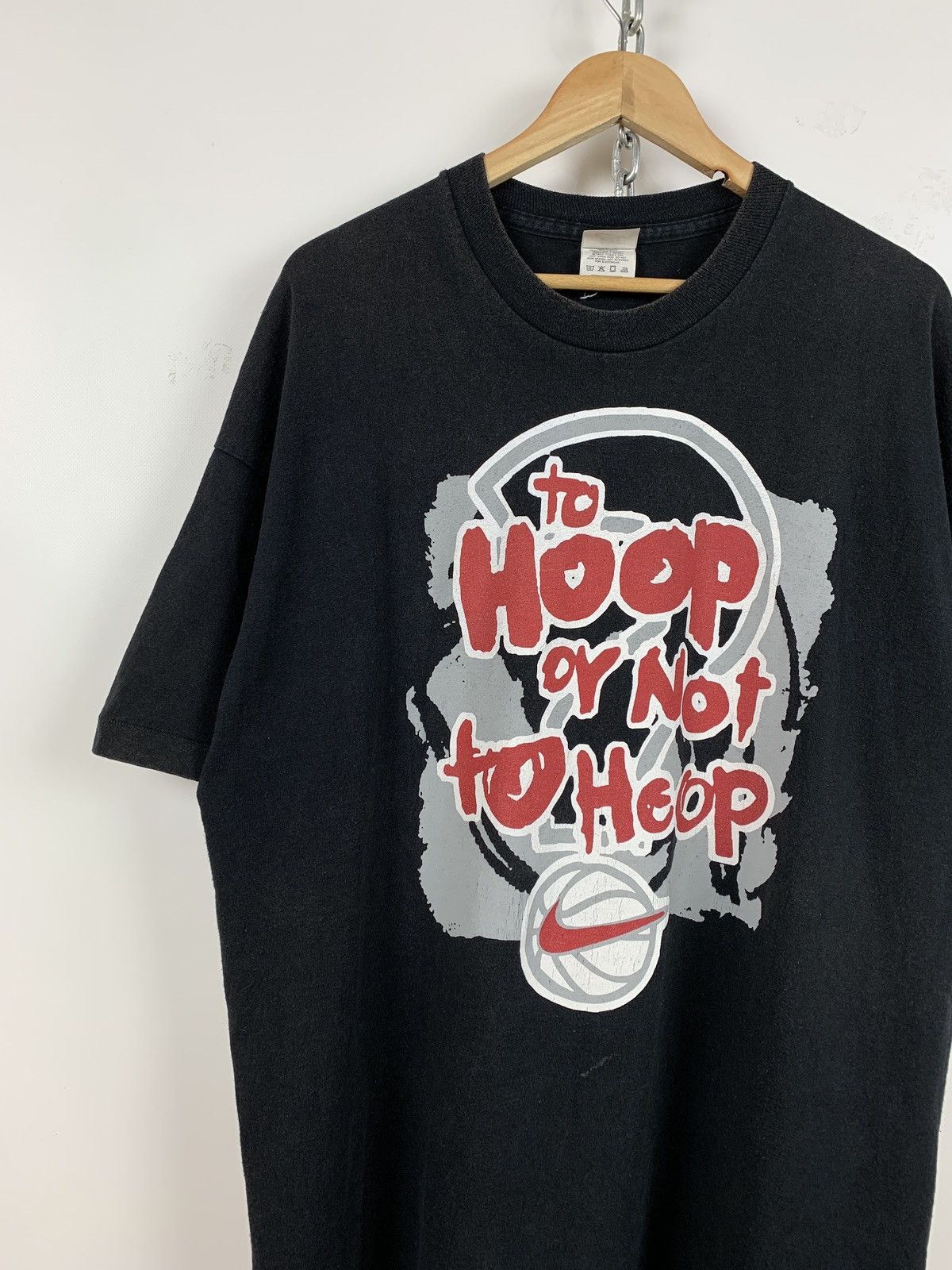Nike 90s Vintage Nike To Hoop Or Not To Hoop Single Stitch Tee Size US XL / EU 56 / 4 - 3 Thumbnail