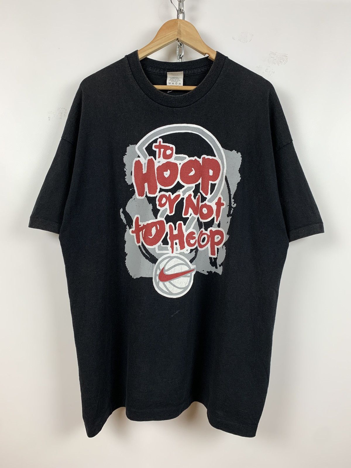 Nike 90s Vintage Nike To Hoop Or Not To Hoop Single Stitch Tee Size US XL / EU 56 / 4 - 1 Thumbnail