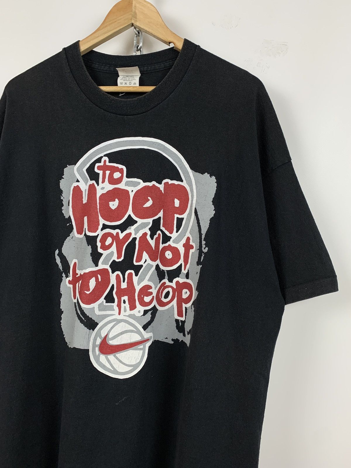 Nike 90s Vintage Nike To Hoop Or Not To Hoop Single Stitch Tee Size US XL / EU 56 / 4 - 4 Thumbnail