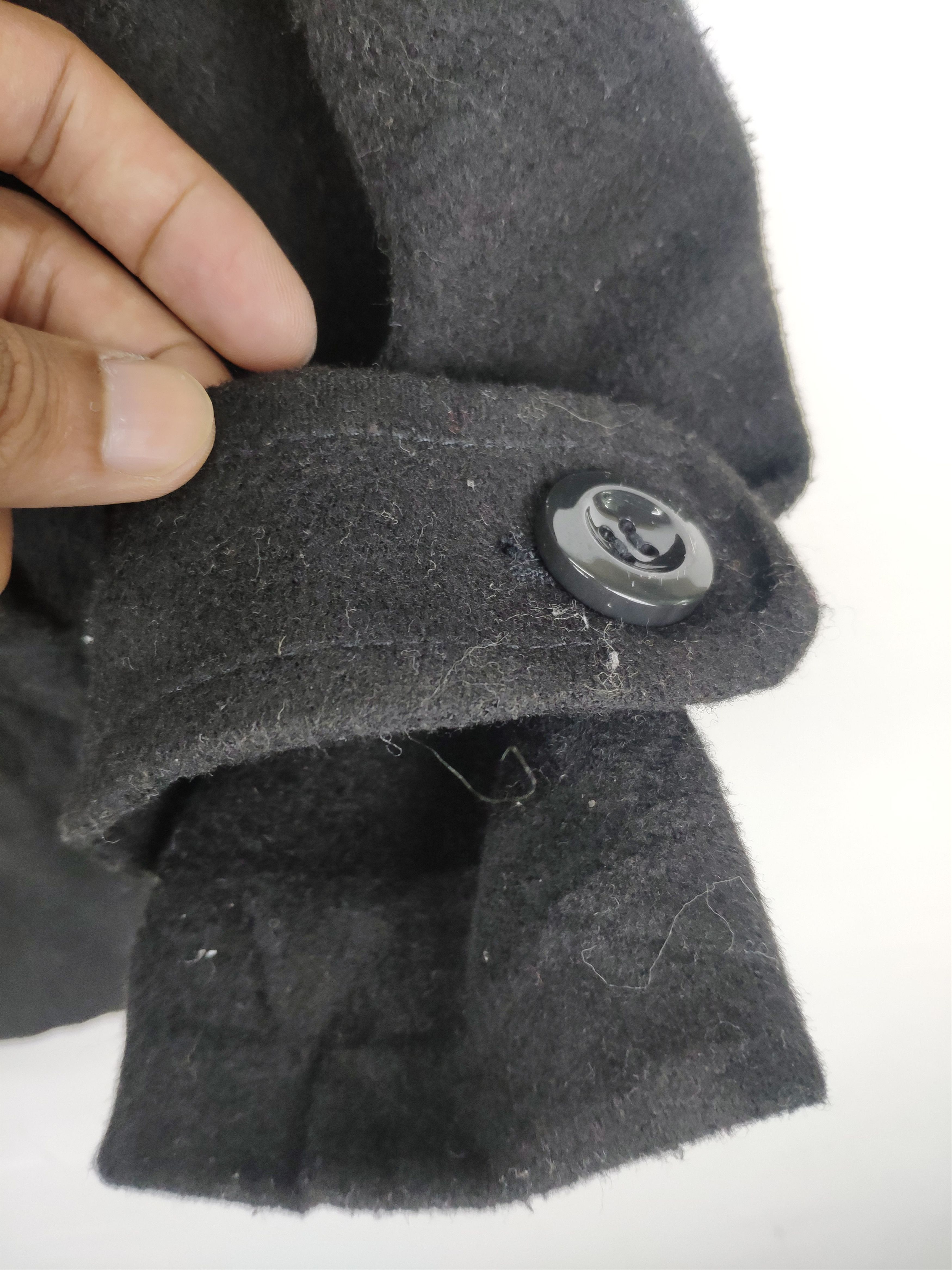 Designer Sur Lesnuages Double Breasted Peacoat Black Size M / US 6-8 / IT 42-44 - 10 Thumbnail