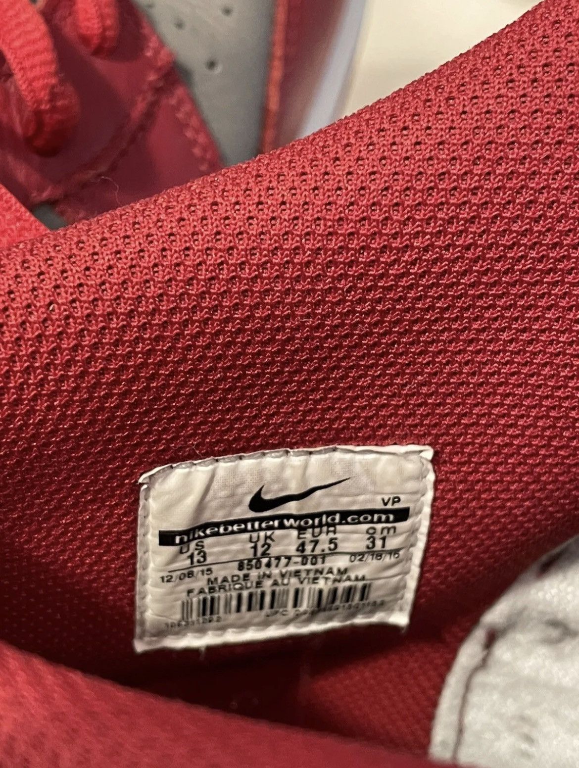 Nike Nike Dunk High UNLV size 13 VNDS 2016 Size US 13 / EU 46 - 6 Thumbnail