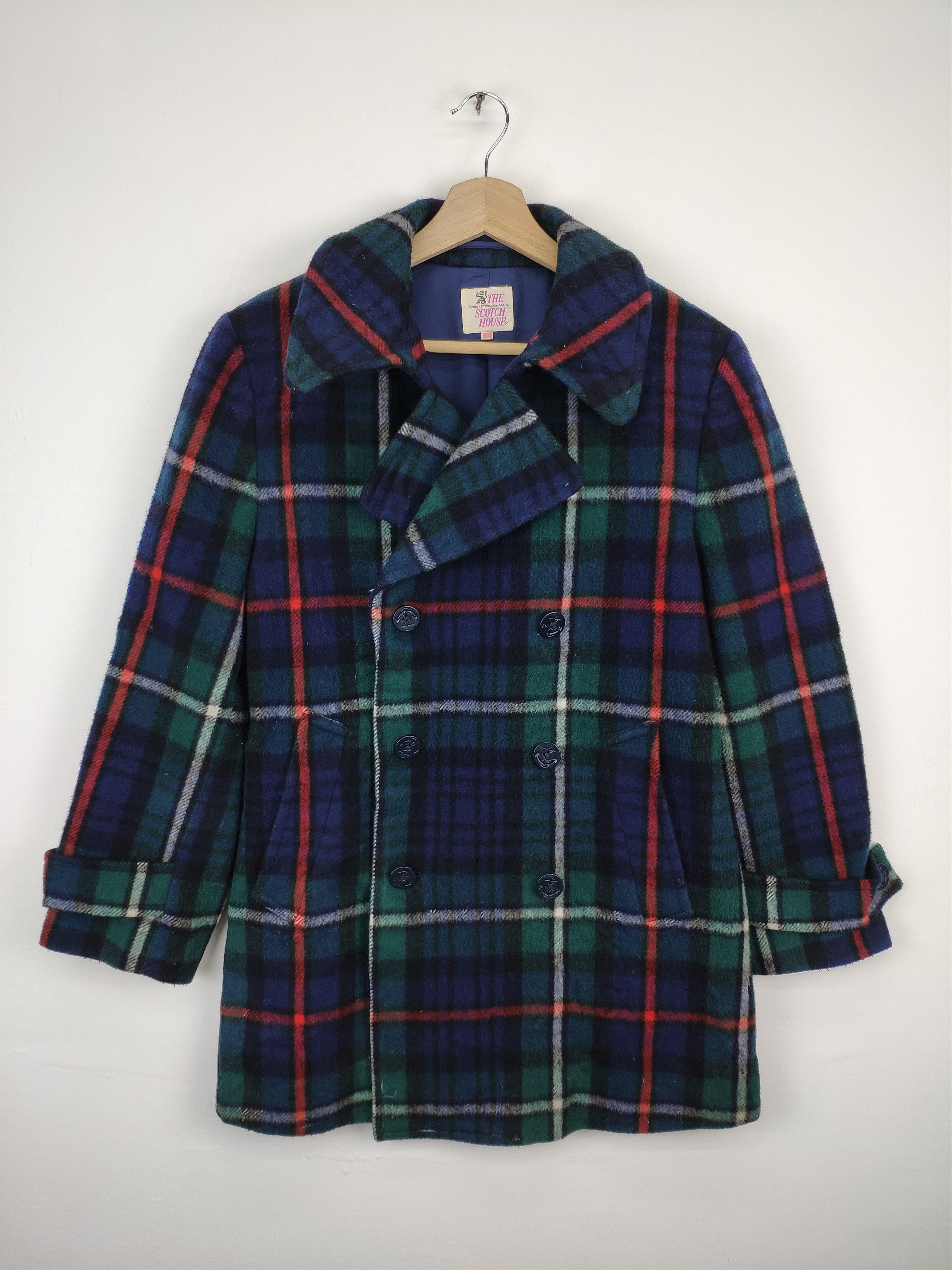 Vintage Vintage The Scotch House Wool Peacoat Double Breasted Size US M / EU 48-50 / 2 - 2 Thumbnail