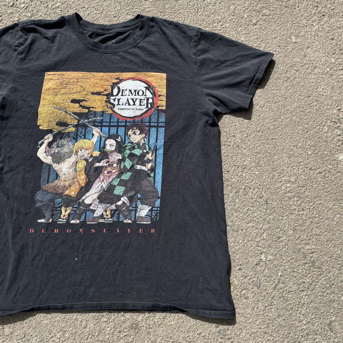 Vintage Vintage 90s Demon Slayer Graphic Tee Sun Faded Anime Slim M Size US M / EU 48-50 / 2 - 3 Thumbnail