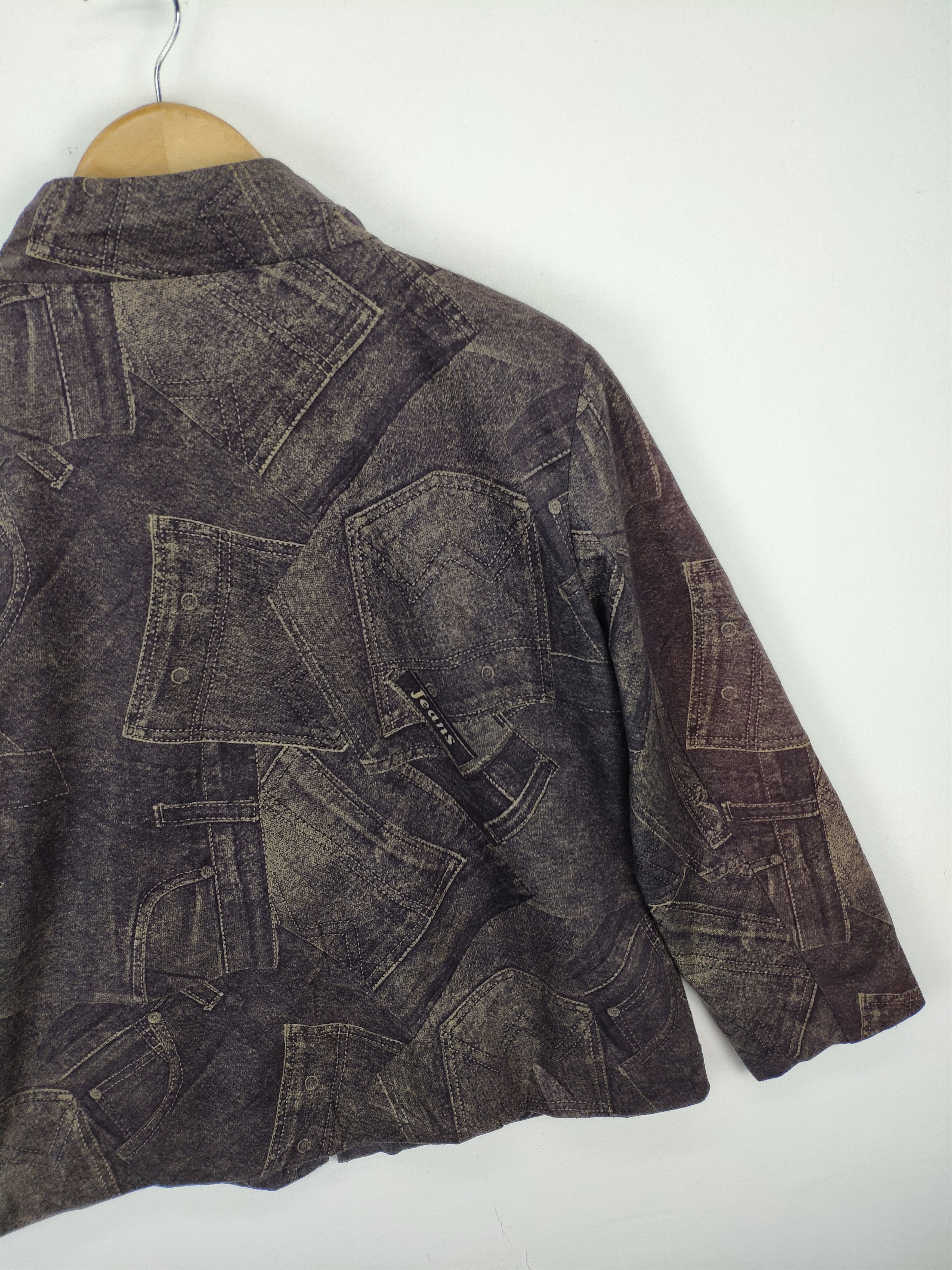Japanese Brand × Le Grande Bleu (L.G.B.) × Vintage 🇯🇵 Vintage 90s Denim Jacket Printed Kapital Inspired Size US M / EU 48-50 / 2 - 13 Thumbnail