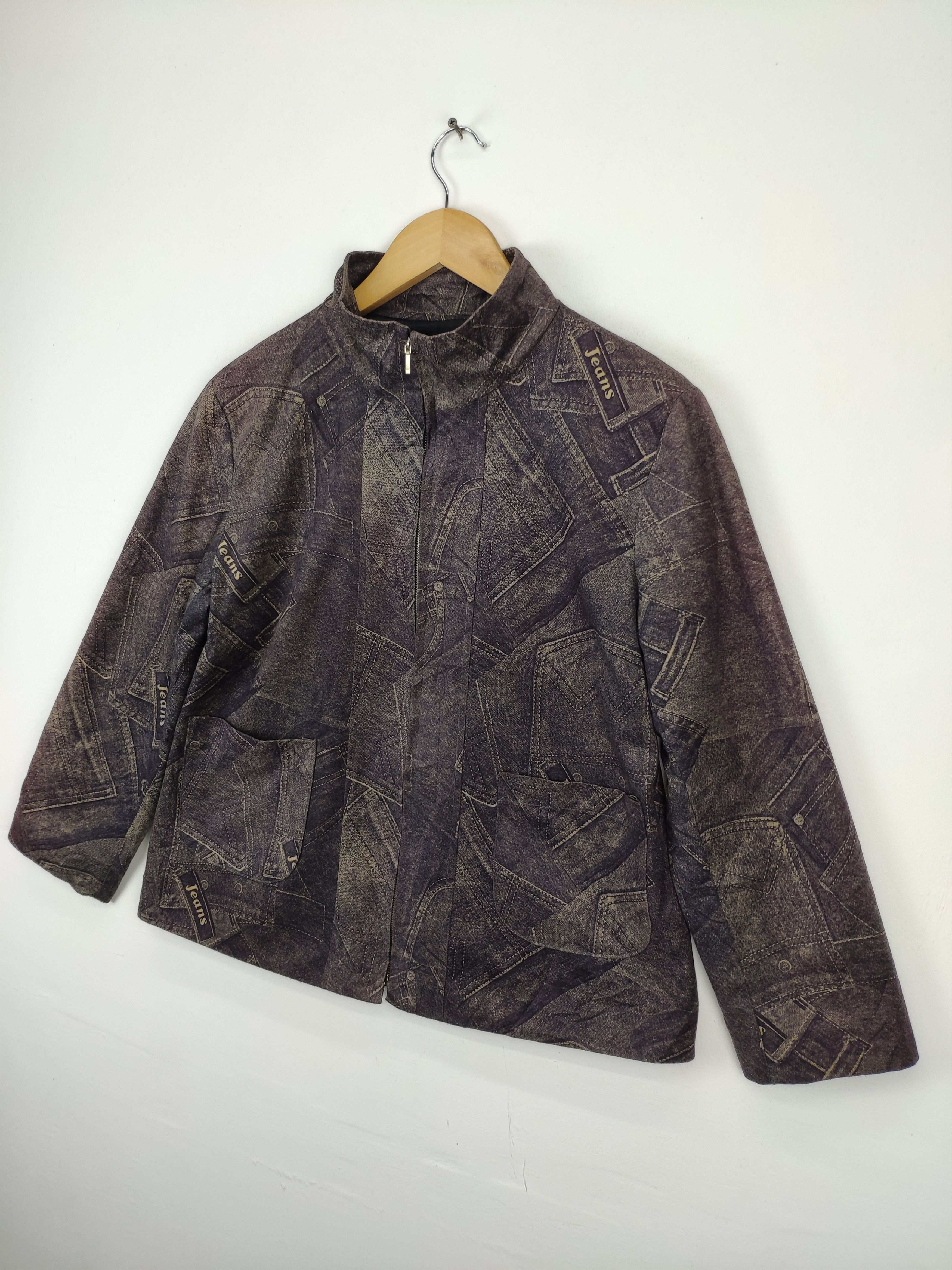 Japanese Brand × Le Grande Bleu (L.G.B.) × Vintage 🇯🇵 Vintage 90s Denim Jacket Printed Kapital Inspired Size US M / EU 48-50 / 2 - 6 Thumbnail