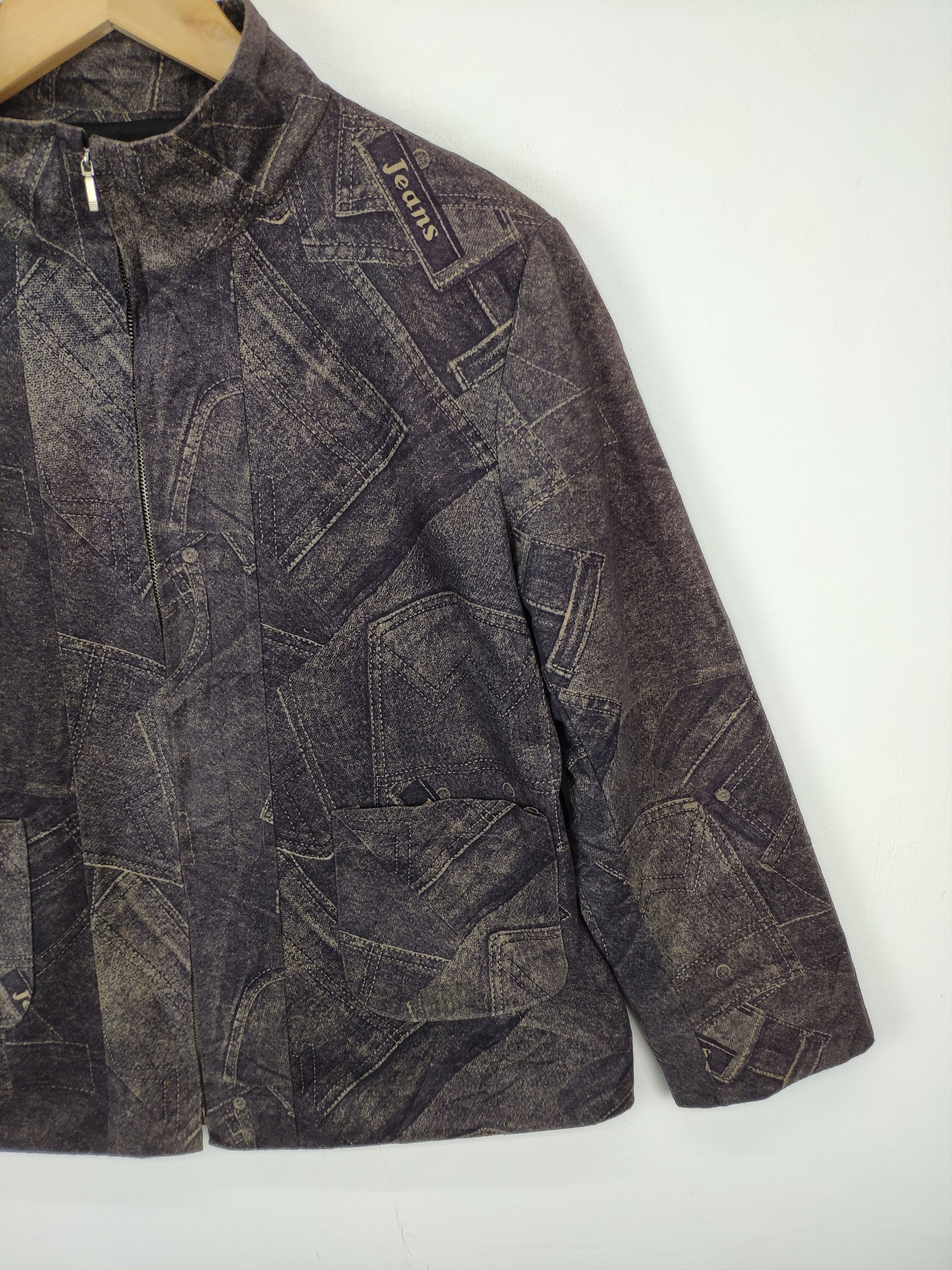 Japanese Brand × Le Grande Bleu (L.G.B.) × Vintage 🇯🇵 Vintage 90s Denim Jacket Printed Kapital Inspired Size US M / EU 48-50 / 2 - 11 Thumbnail